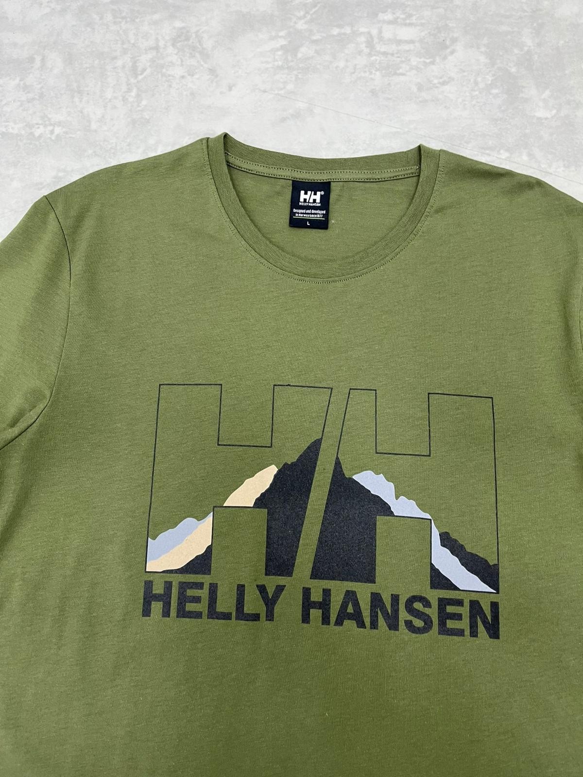 Basic Mountain Logo Haki T-shirt