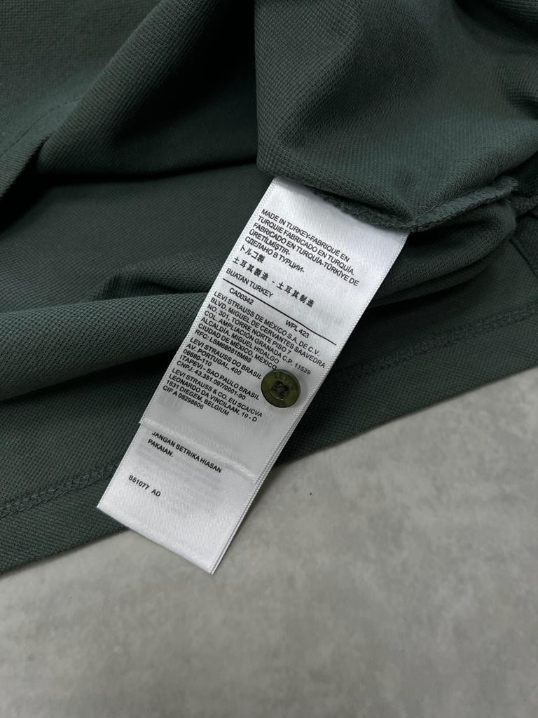 Classic Logo Basic Haki Polo Yaka T-shirt