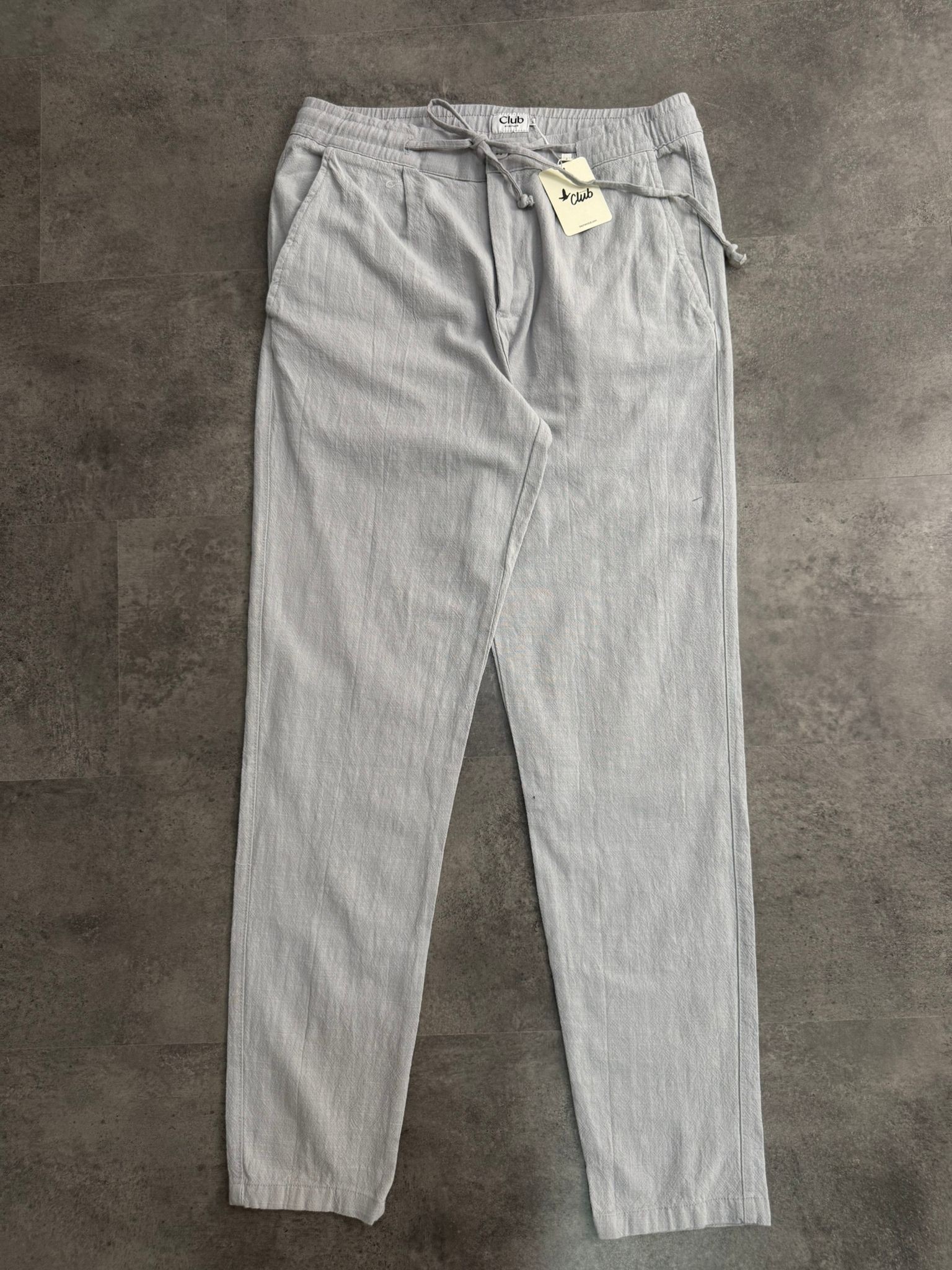 Yeni Sezon Casual Keten Pantolon - AÇIK GRİ