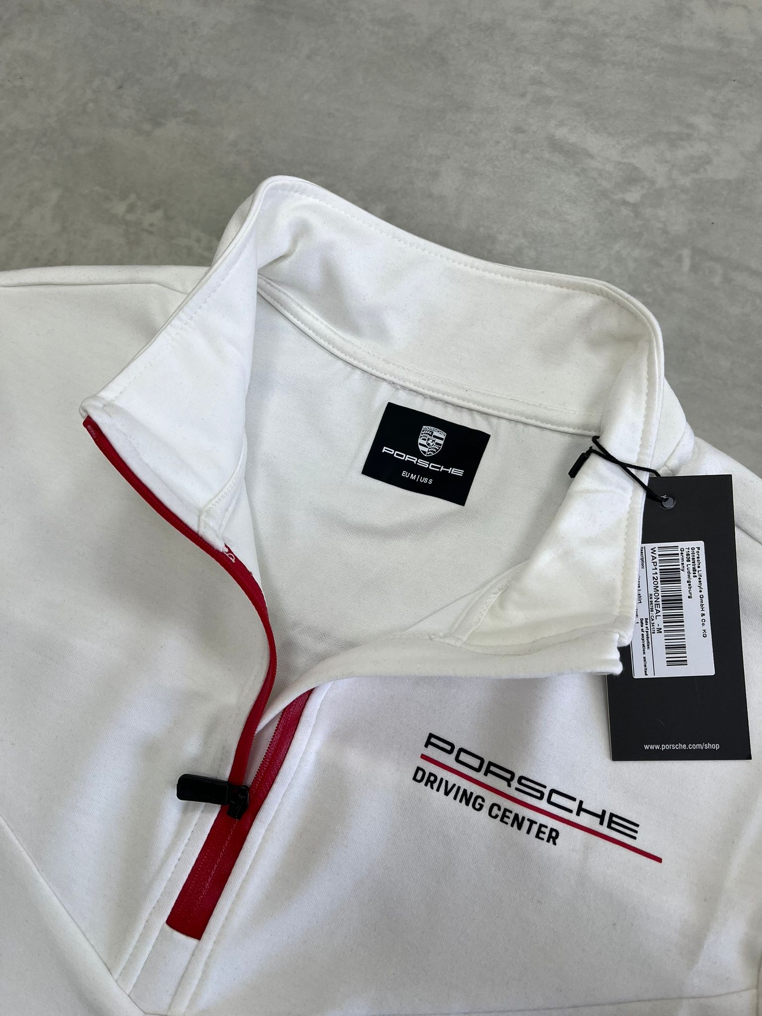 Özel Seri Yarım Fermuarlı Long Sleeve White T-shirt 