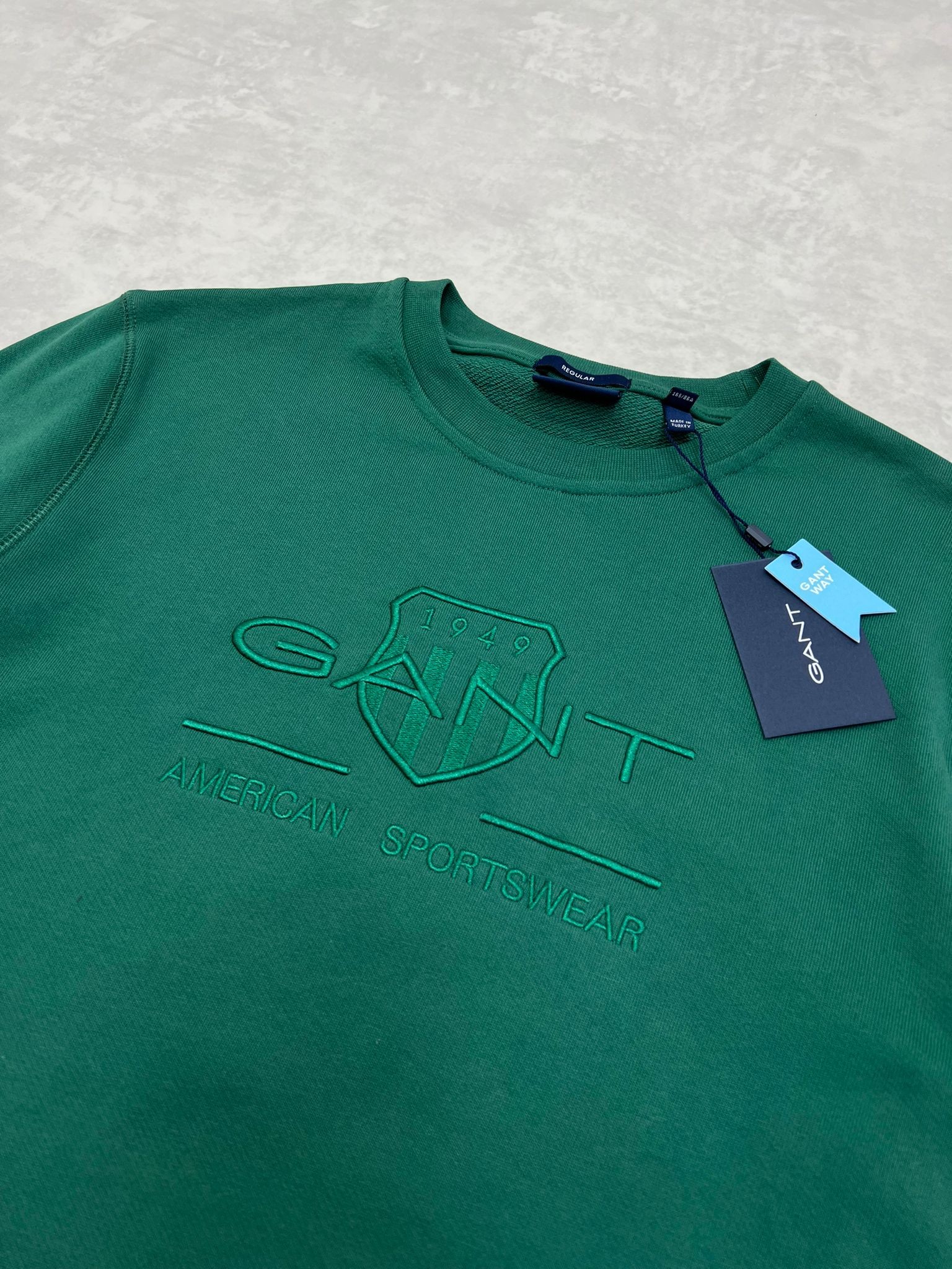 Yeni Sezon American Sportswear Mid İcon Full Nakış Green Sweatshirt