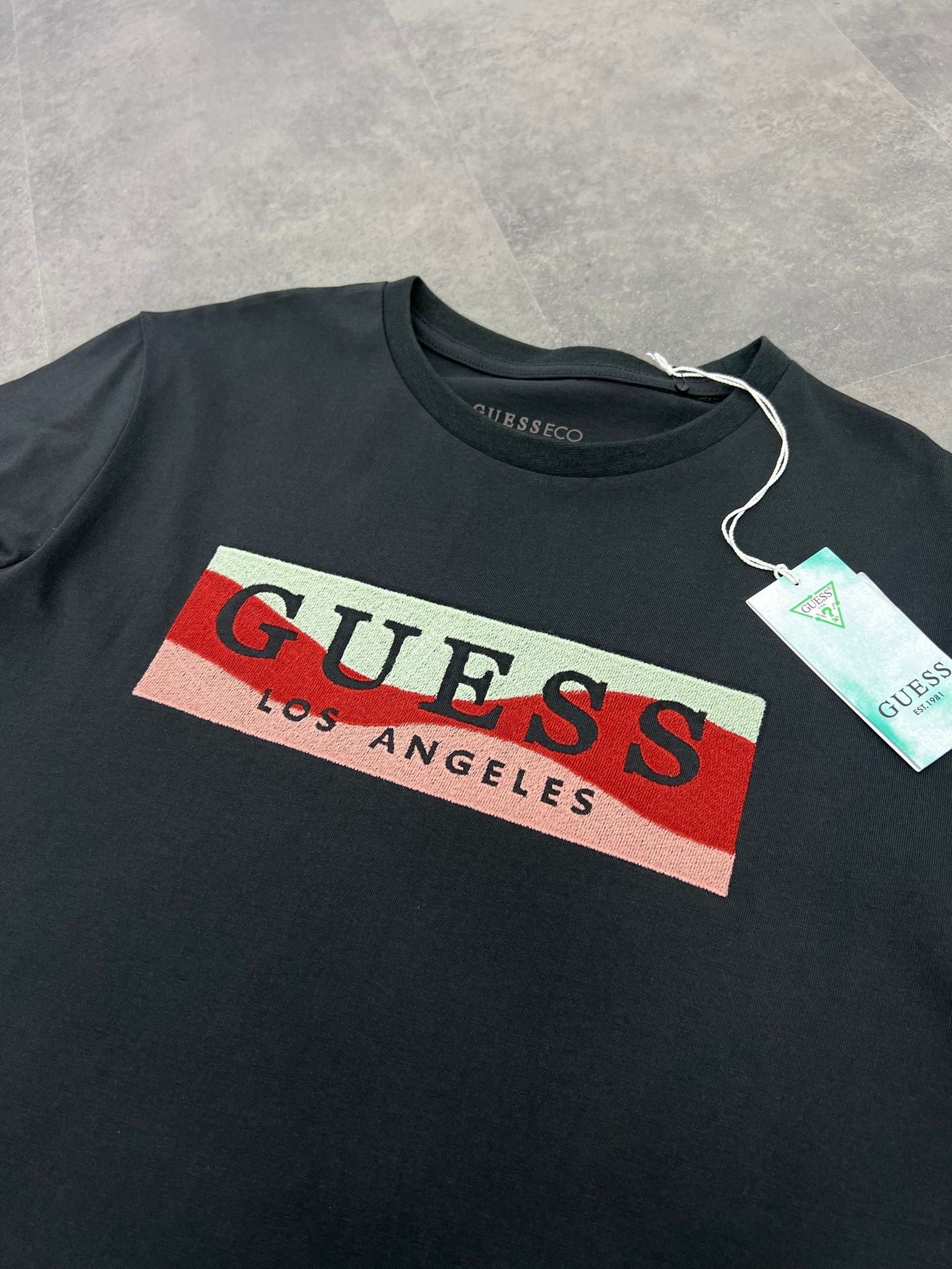 Yeni Sezon Los Angeles Full Nakış Logo Antrasit T-shirt