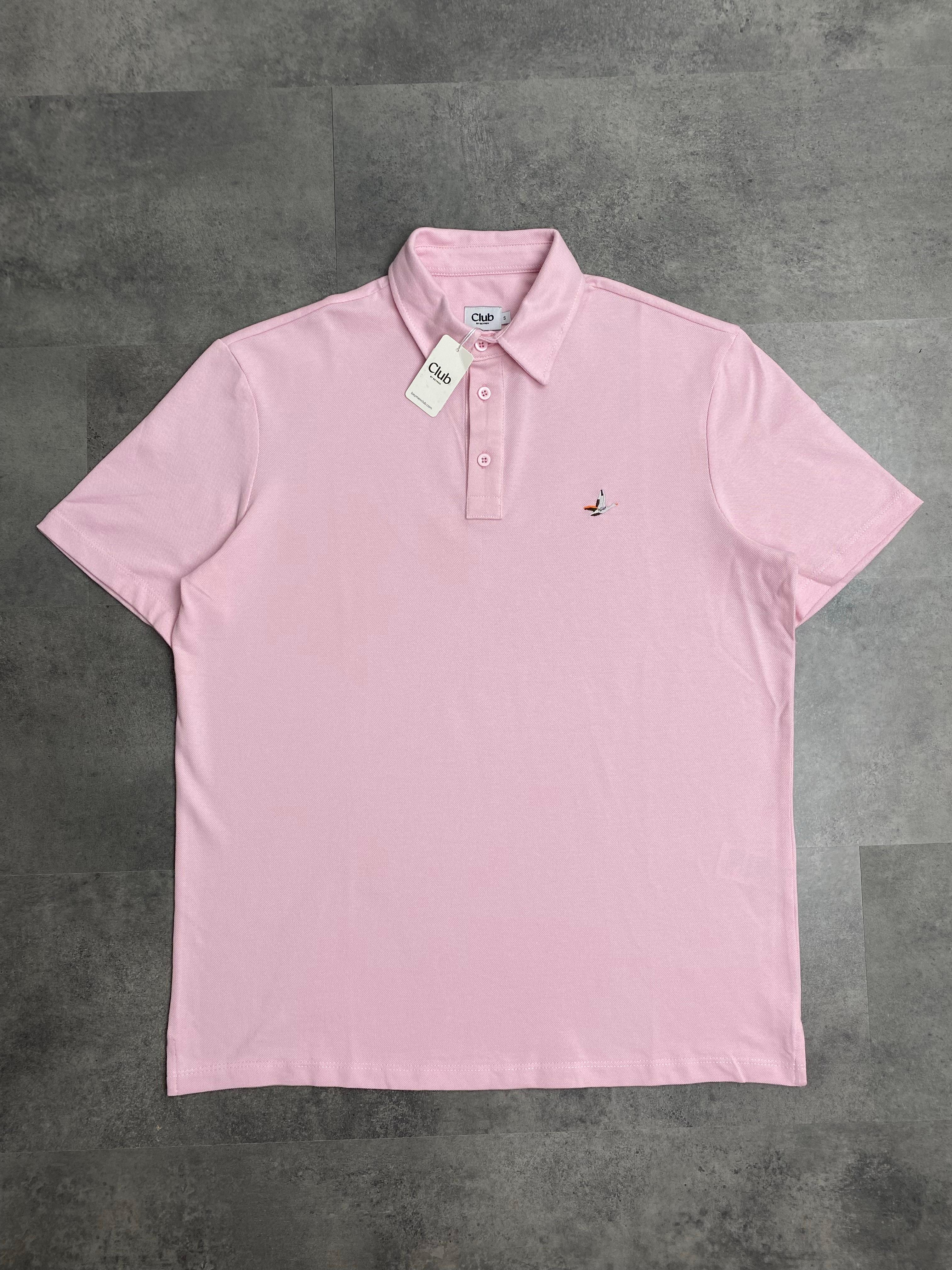 Yeni Sezon Classic Mini Logo Colourful Polo Yaka - PEMBE