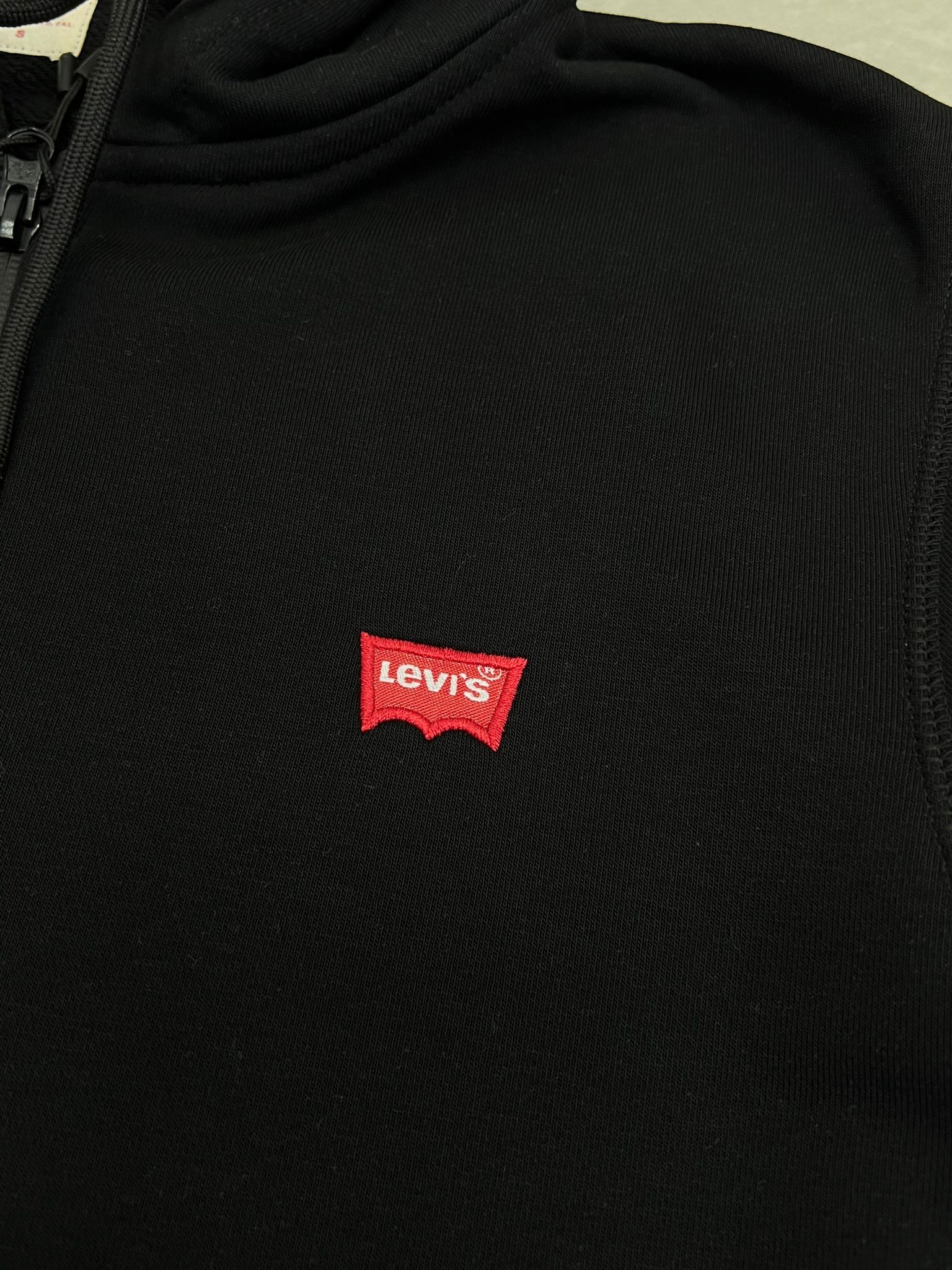 Tam Fermuarlı Patch Mini Logo Black  Ceket
