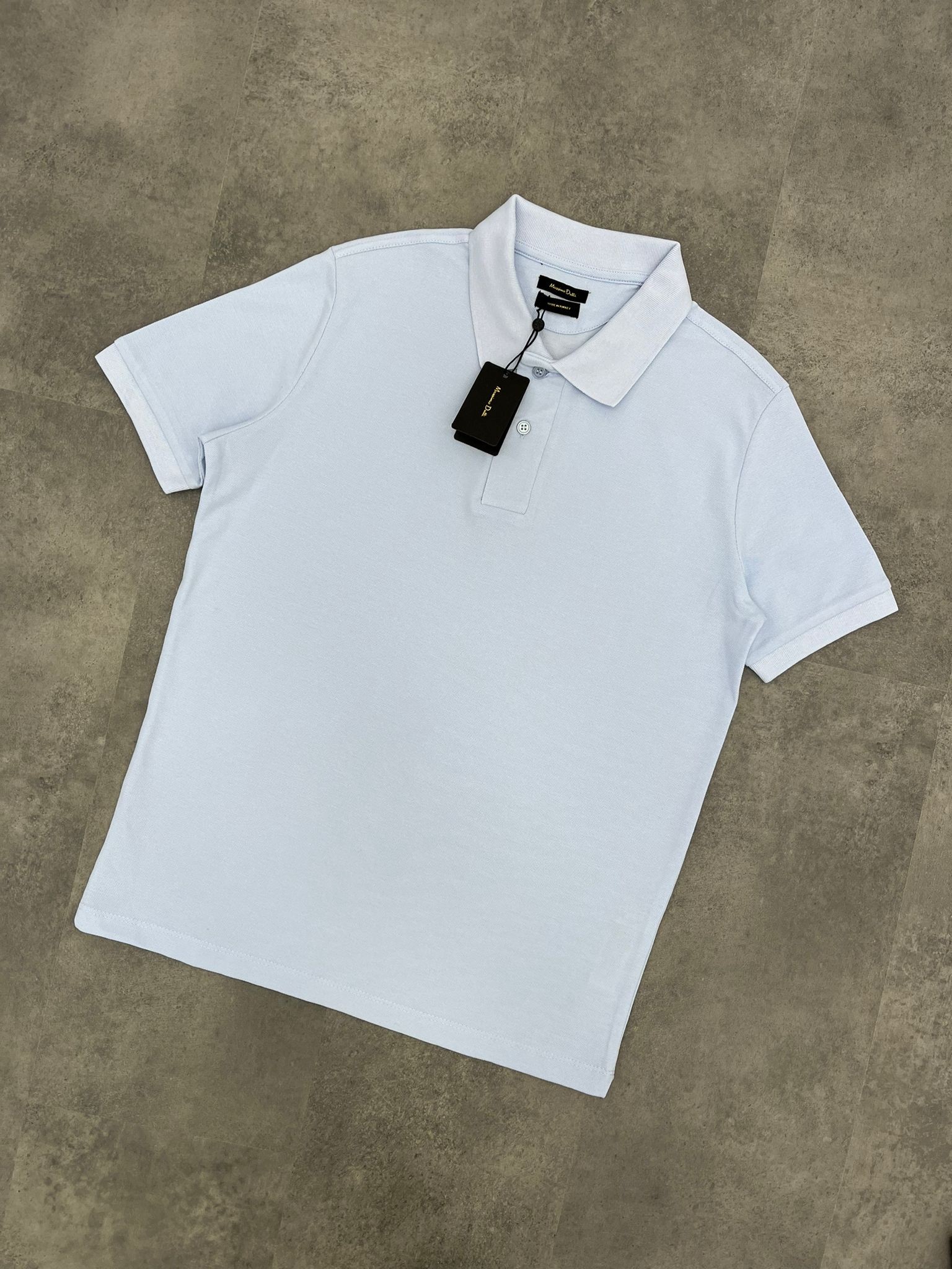 Yeni Sezon Organik Pamuk Blue Polo Yaka  T-shirt