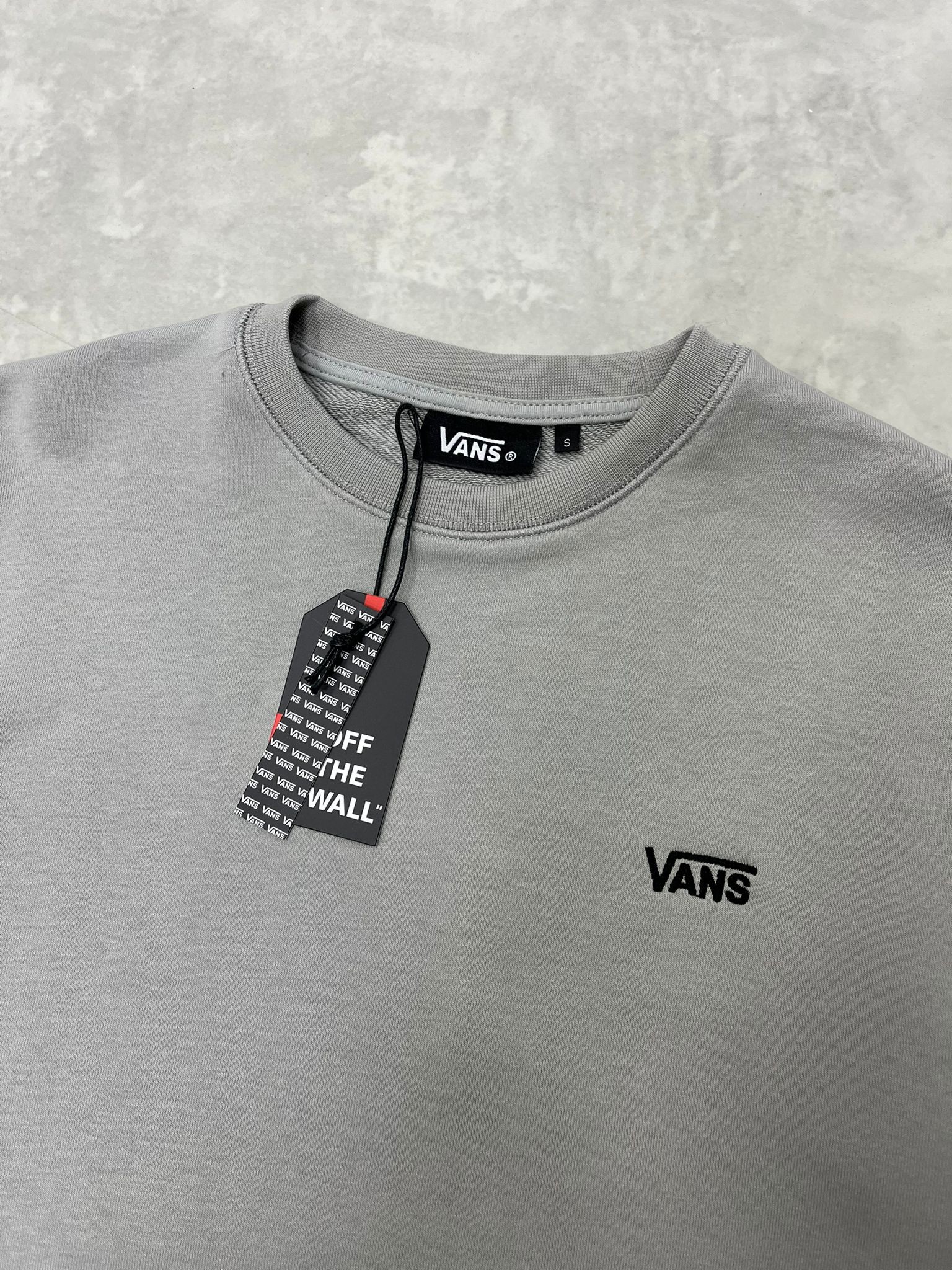 Basic Mini Nakış Logo Gray  Sweatshirt