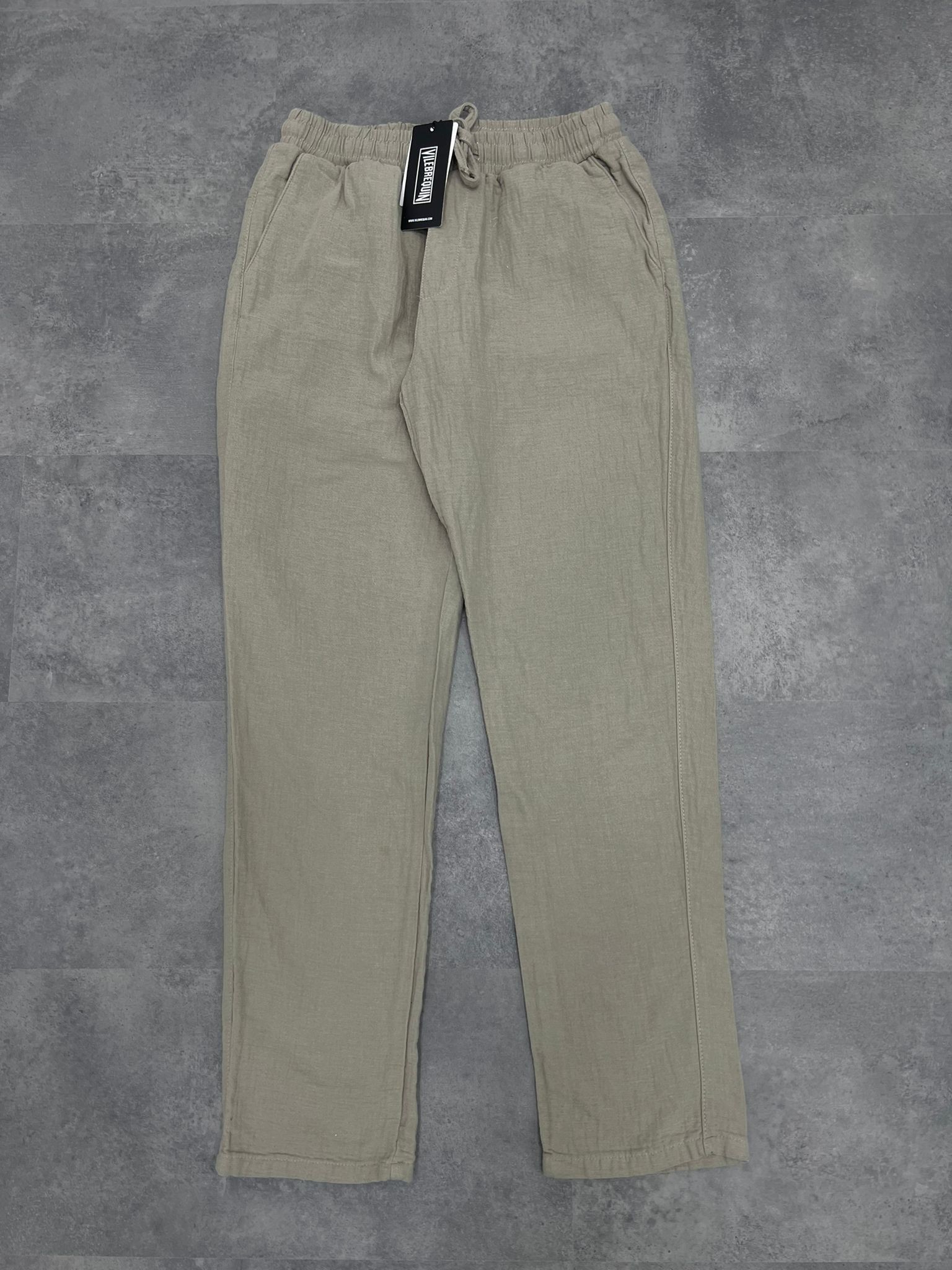 Yazlık Yeni Sezon Koyu Haki Müslin Pantalon
