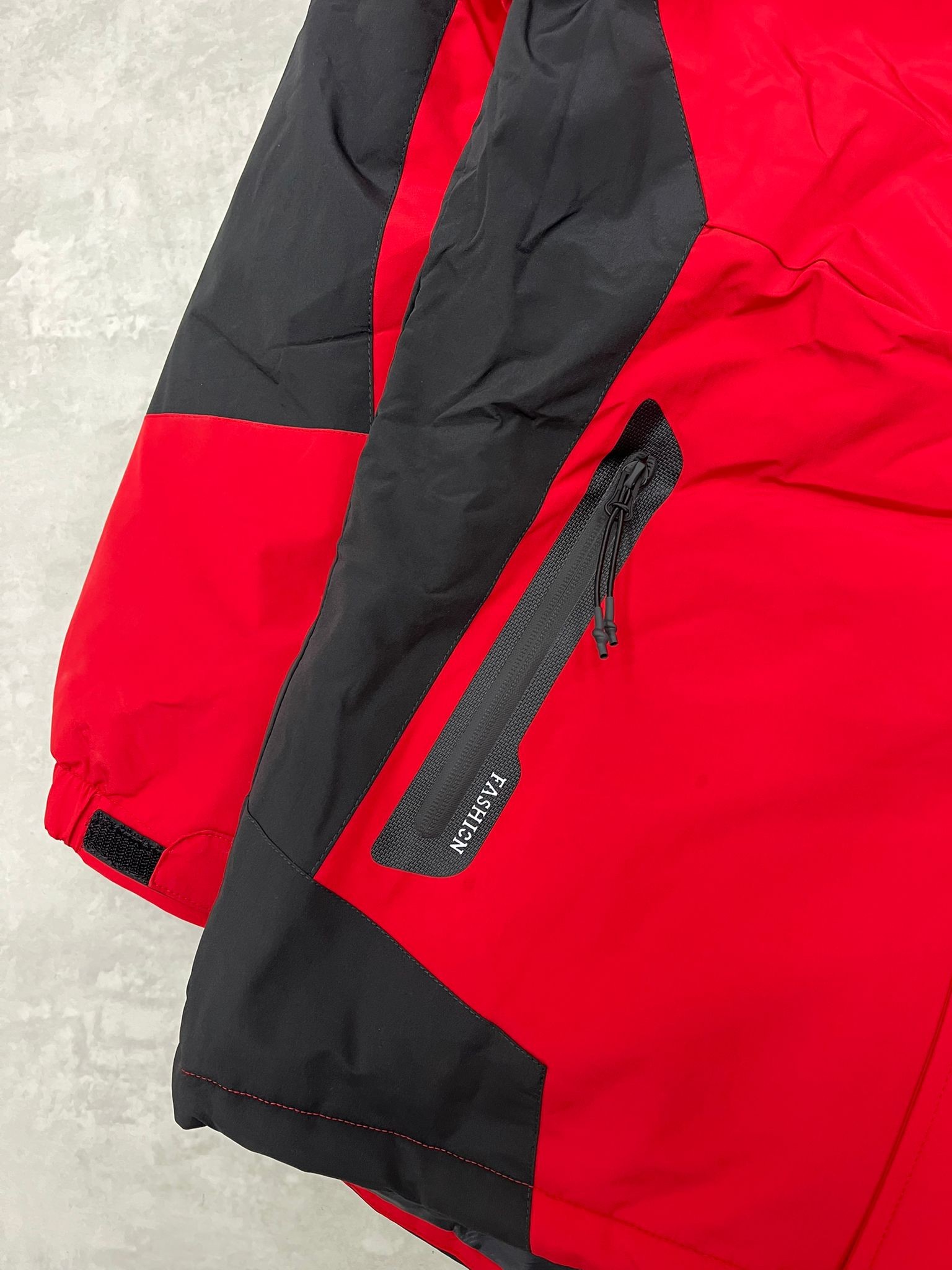 İthal WaterProof Şişme Bel Destekli Kırmızı Termal Astarlı Mont