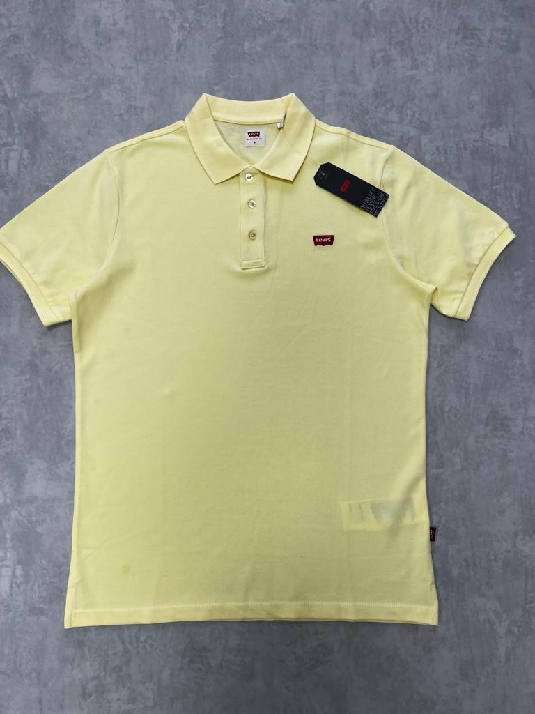 Classic Logo Basic Sarı Polo Yaka T-shirt