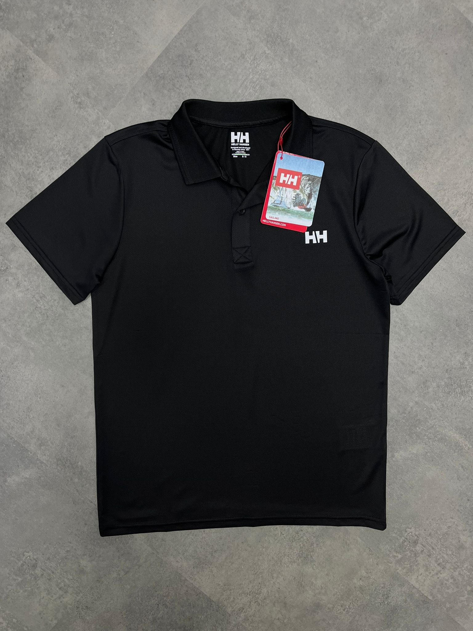 Yeni Sezon Mini Logo Clima Cool (Nefes Alan) Polo Yaka Black T-shirt