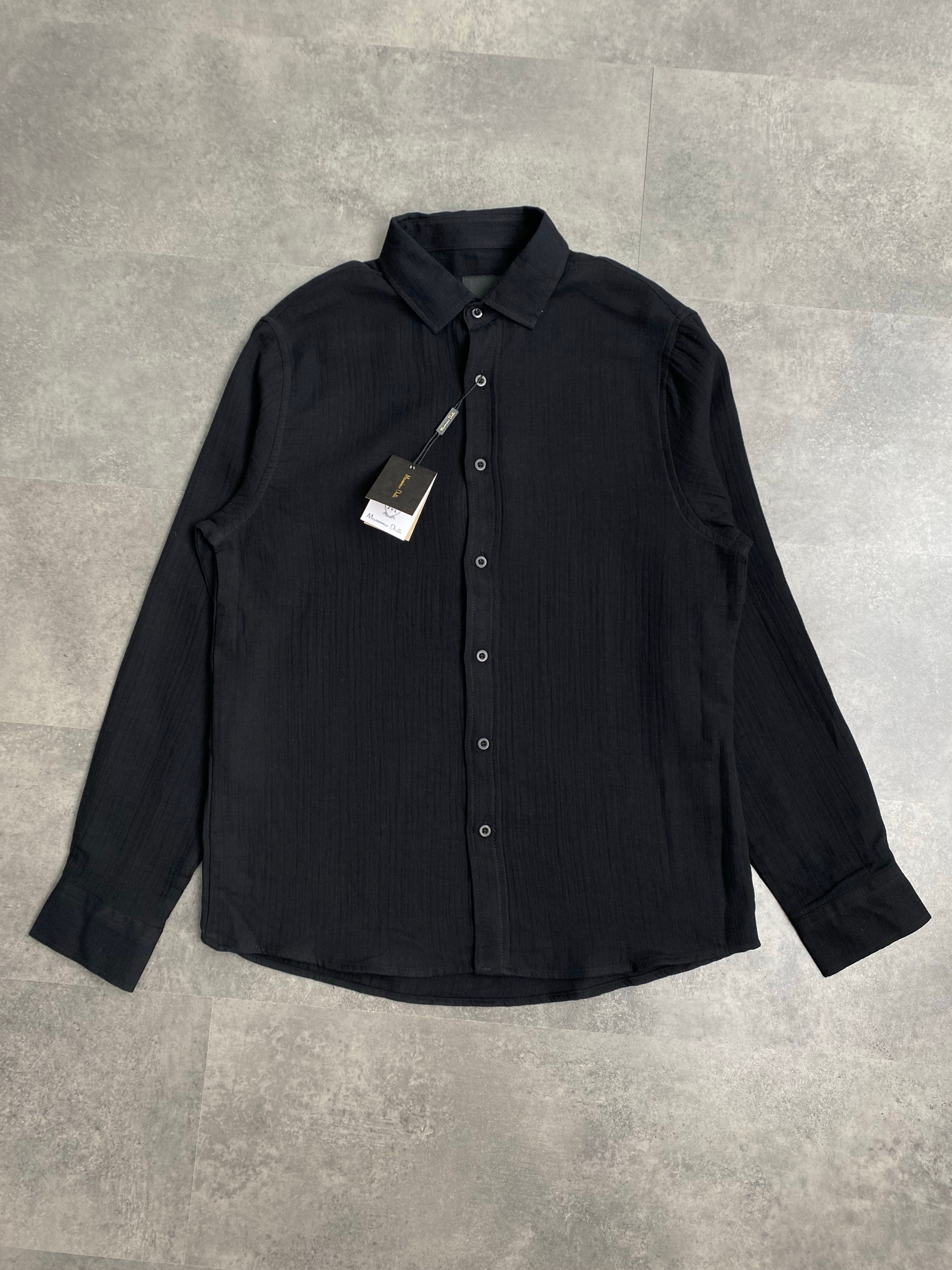 Yeni Sezon Classic Casual  Müslin Gömlek - SİYAH