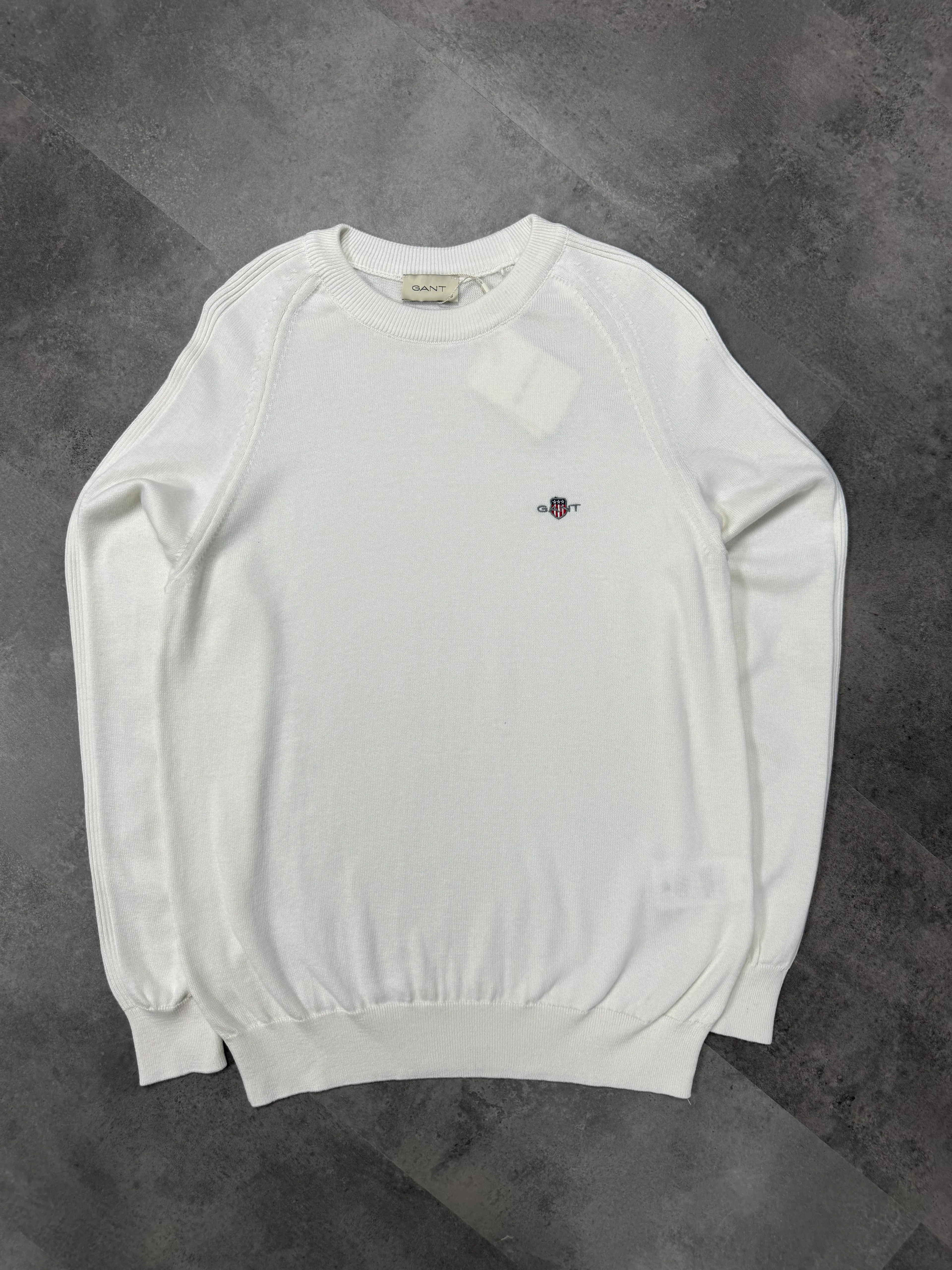 Yeni Sezon Basic Mini Logo Özel Örgü Triko - BEYAZ