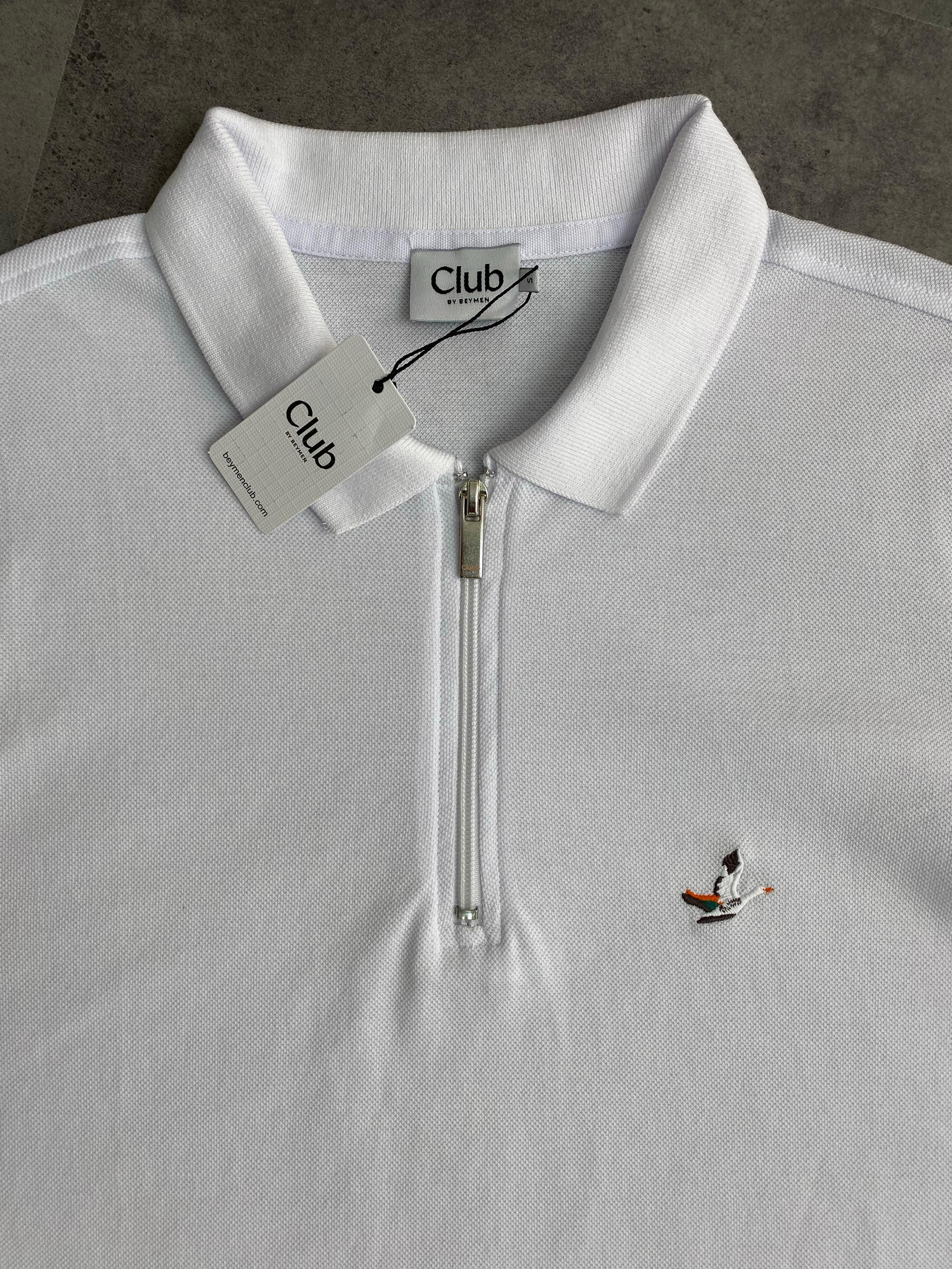 Yeni Sezon Yarım Fermuar Pamuk Pike Polo Yaka