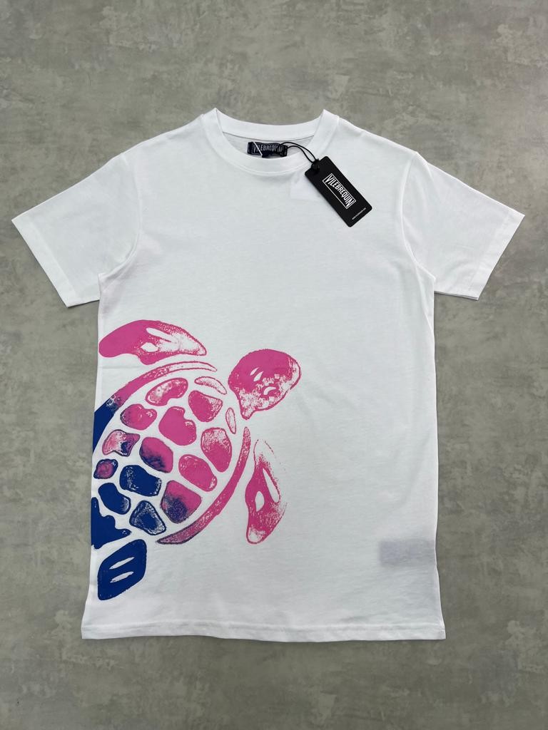 Turtle Print White T-shirt