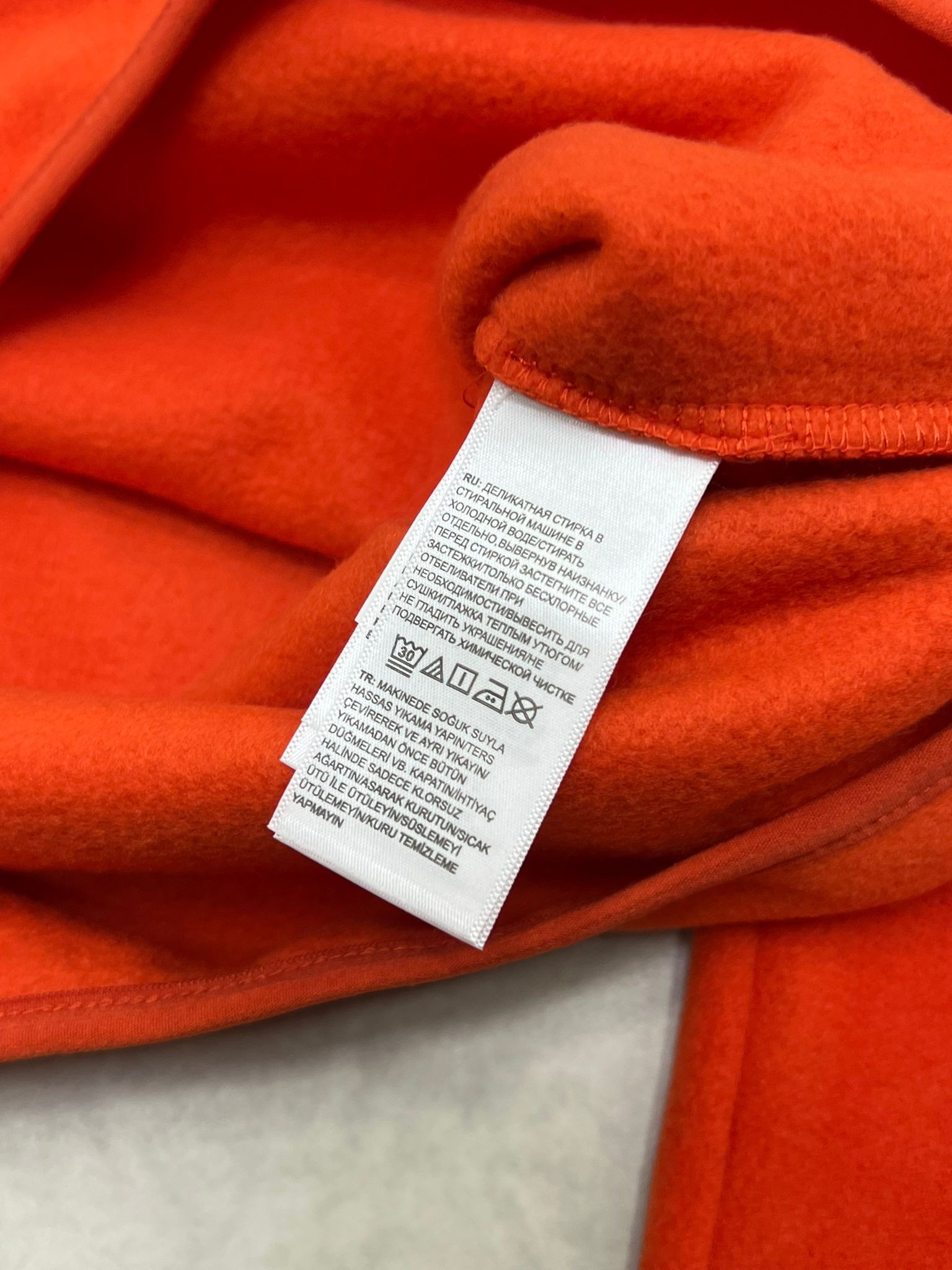 Yarım Fermuarlı Mini Logo Orange Polar