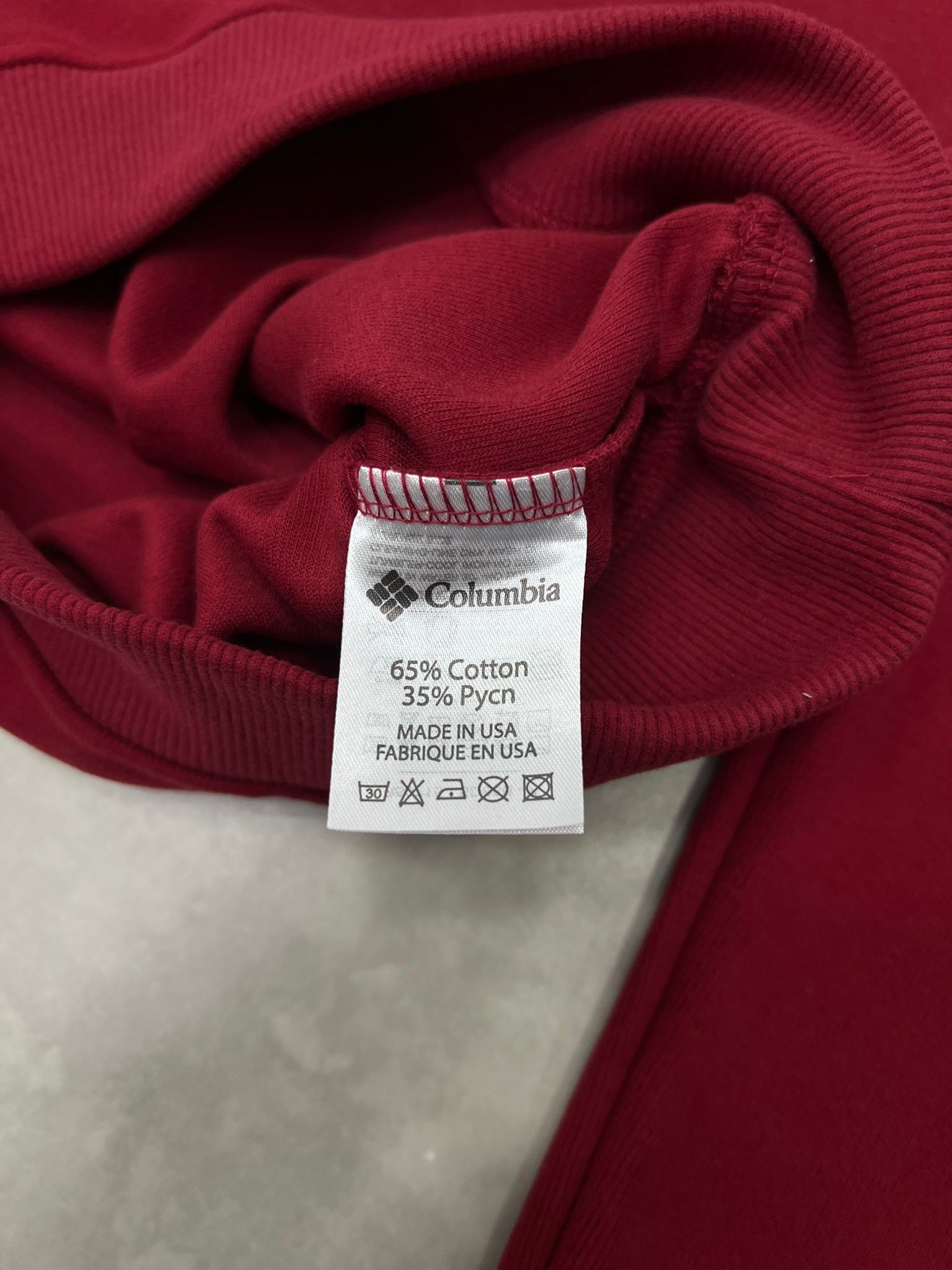 Yarım Fermuarlı Basic Selanik Kumaş Bordo Sweatshirt