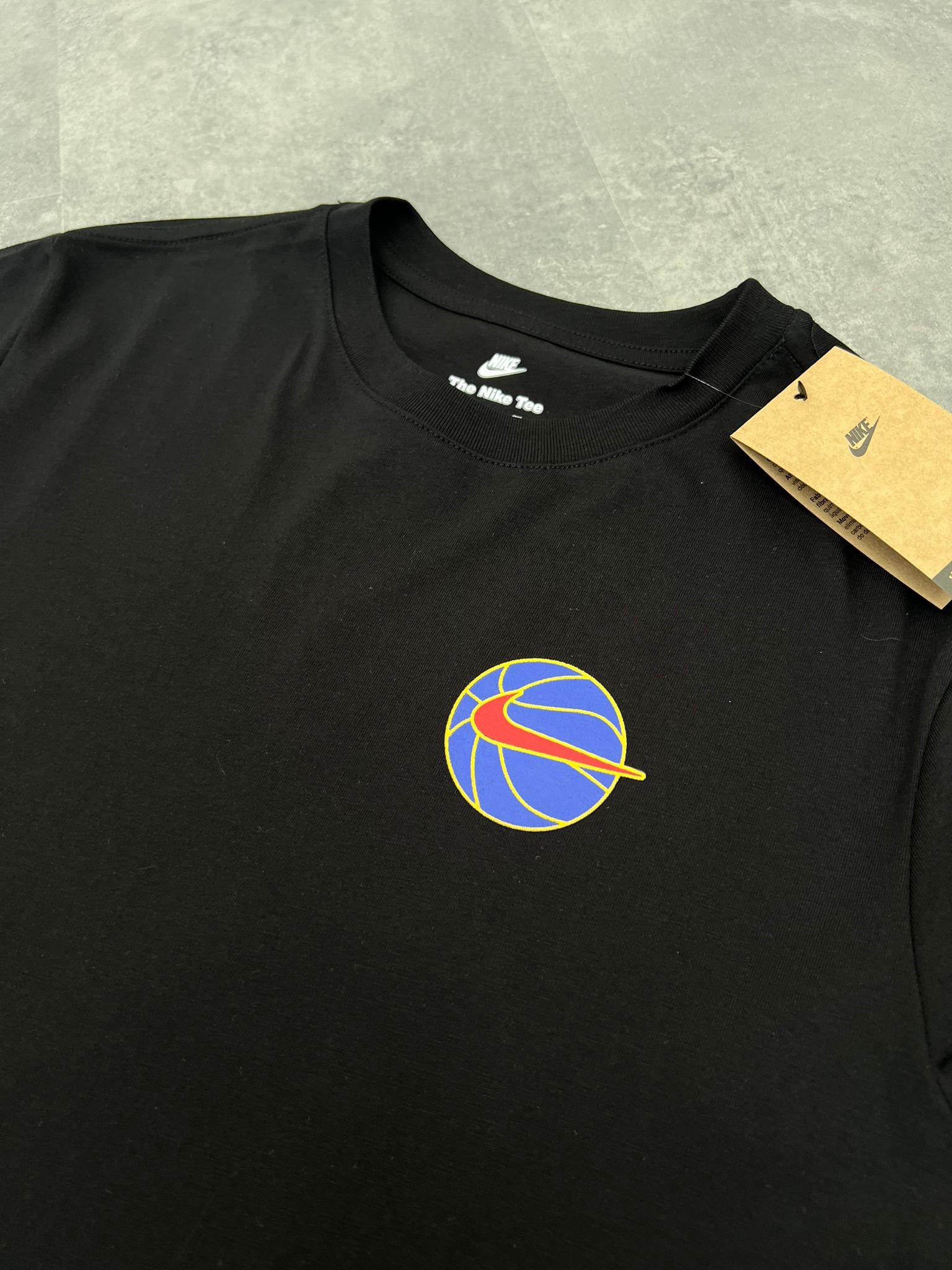 Yeni Sezon Back To Print Basketball  Black T-shirt