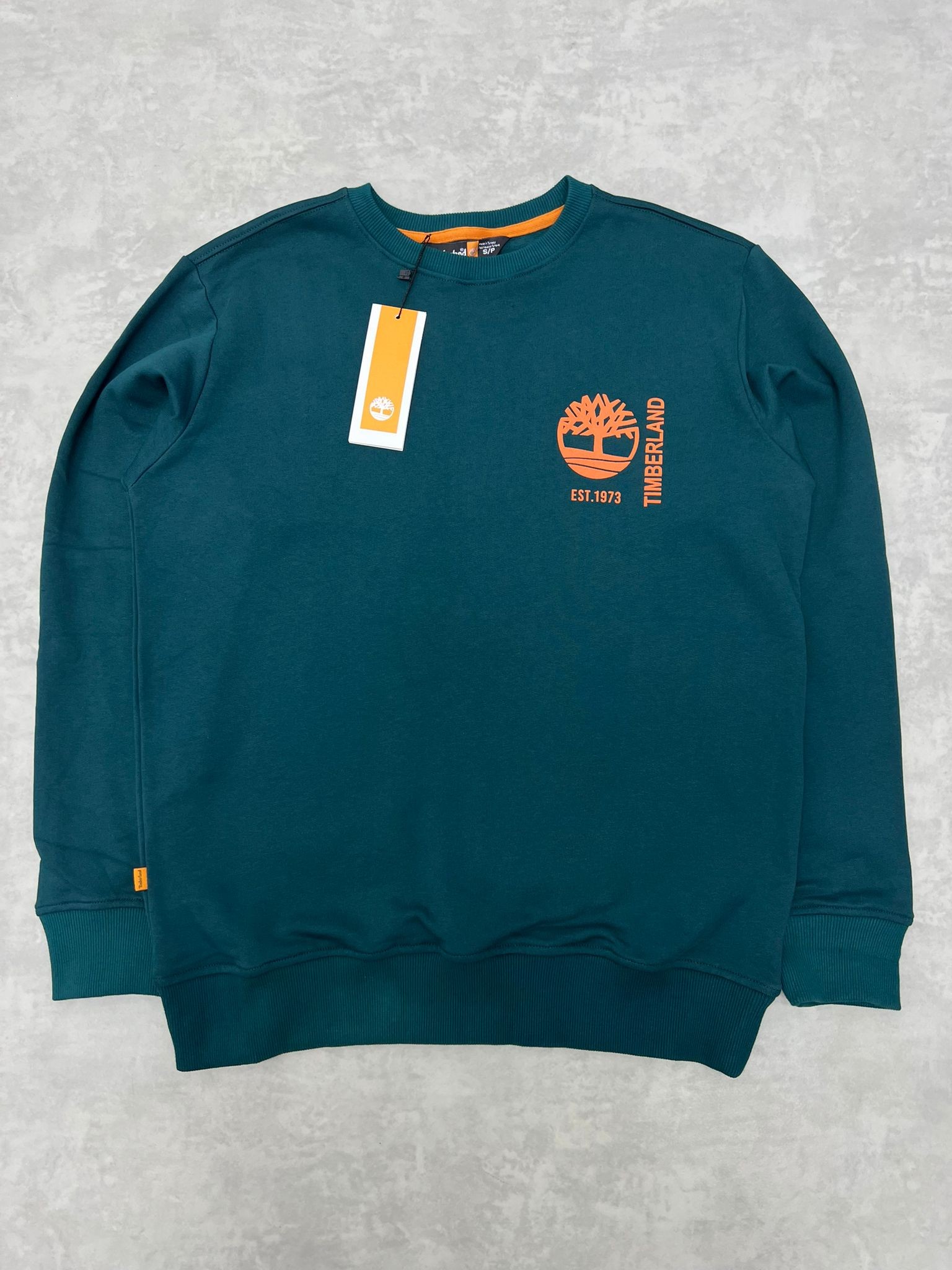 Est.1973  Basic Logo Petrol Yeşili Şardonlu  Sweatshirt