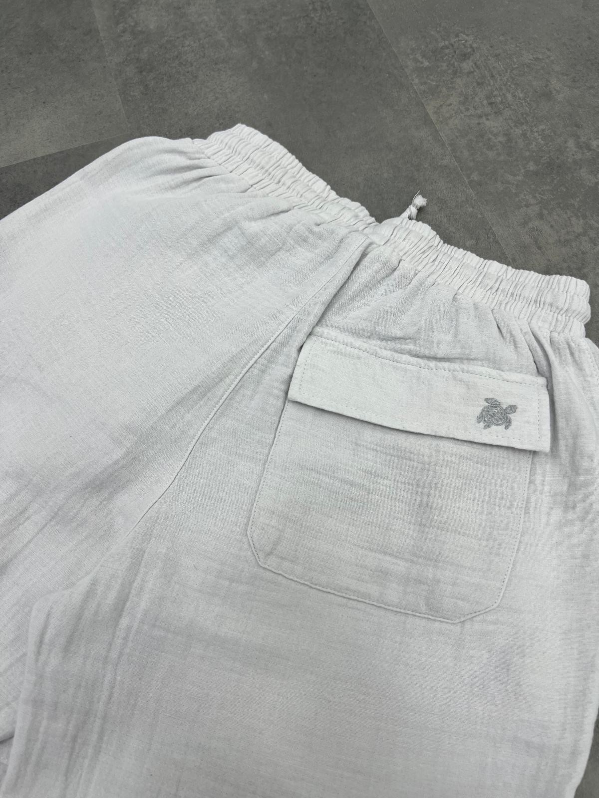 Yazlık Yeni Sezon White Gray Pantalon