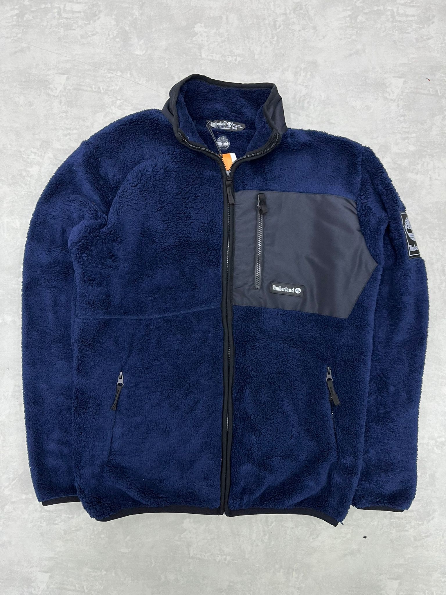 Yeni Sezon Tam Fermuarlı Kaplamalı Peluş Navy Blue Ceket 
