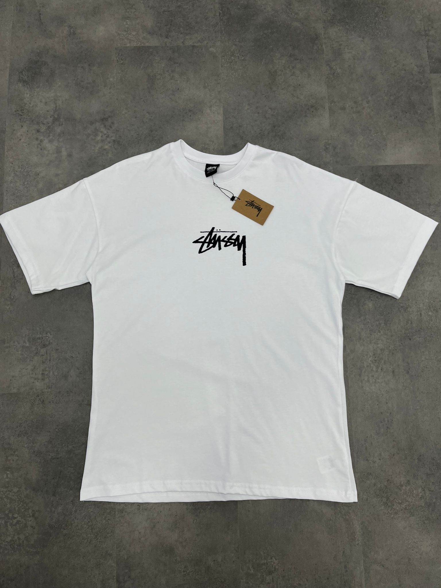 Yeni Sezon Stussy Mid Icon Logo  White  Relax Fit T-shirt