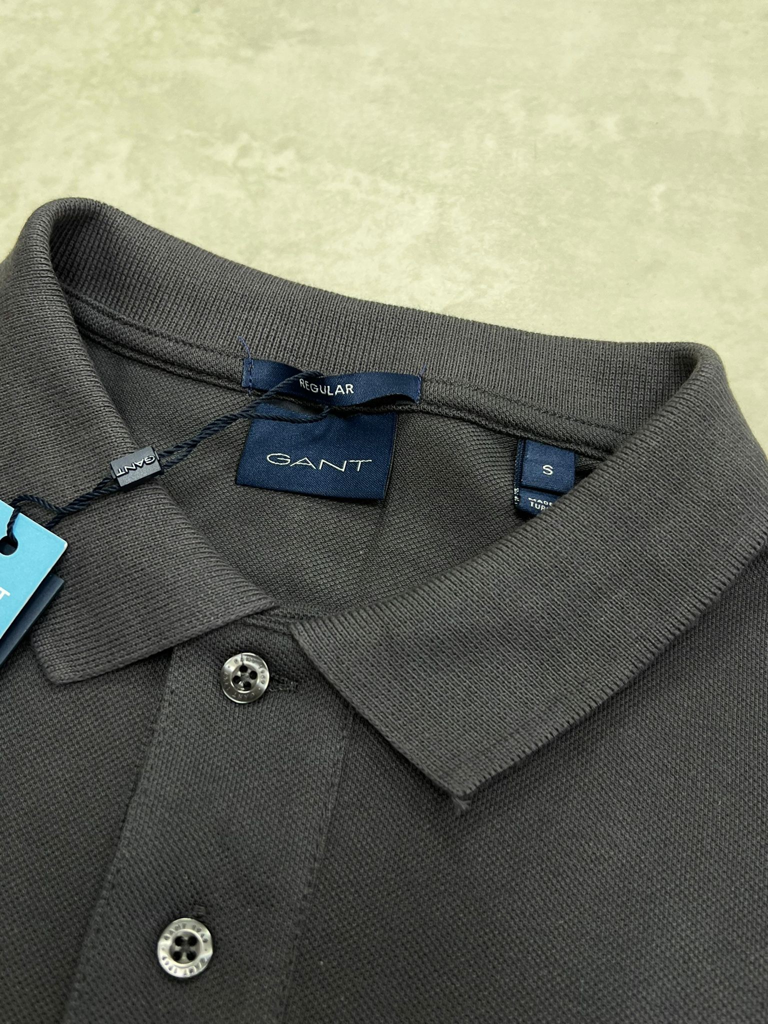 Classic Ceest Logo Basic Antrasit Polo Yaka T-shirt