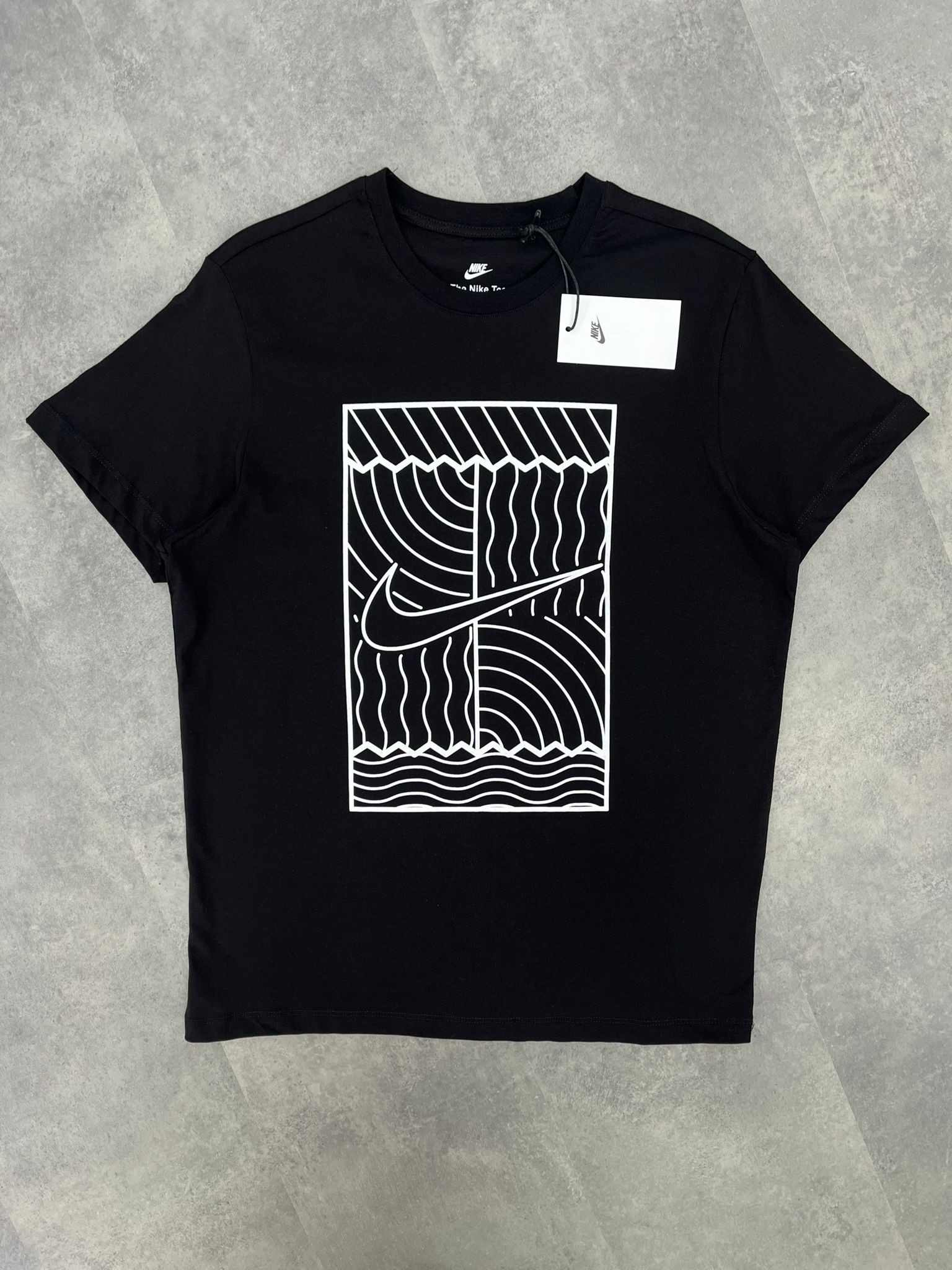 Yeni Sezon Back To Print Mid Icon Logo Black  T-shirt