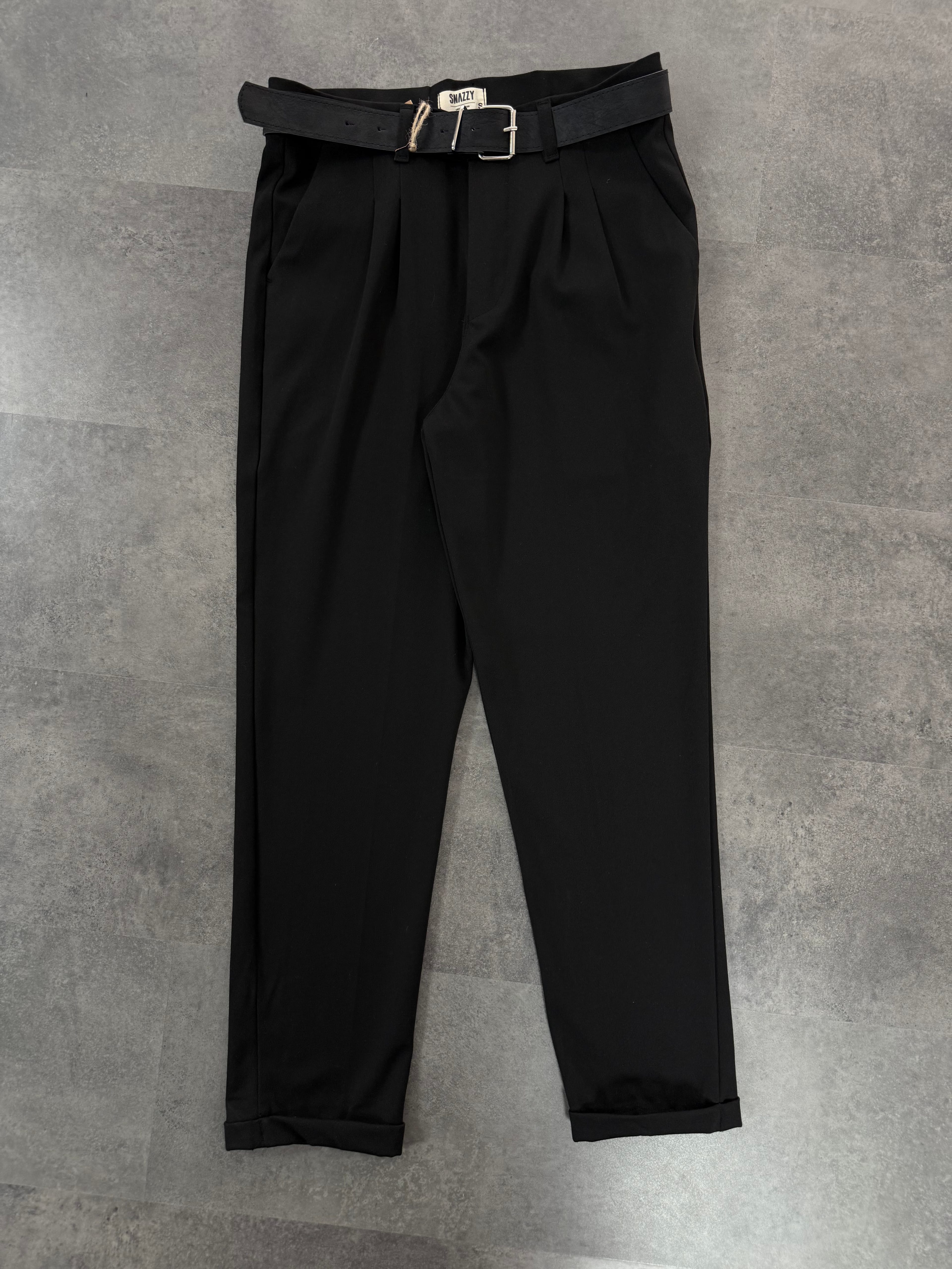 Yeni Sezon Kemerli İtalyan Kumaş Kalın Kışlık Casual Pantalon