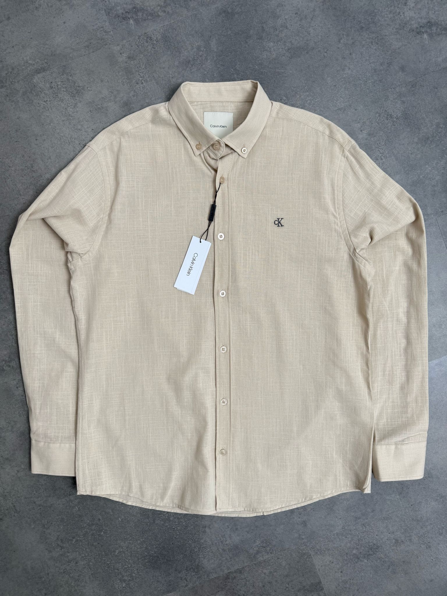 Yeni Sezon Keten Basic Ceast Logo Gömlek