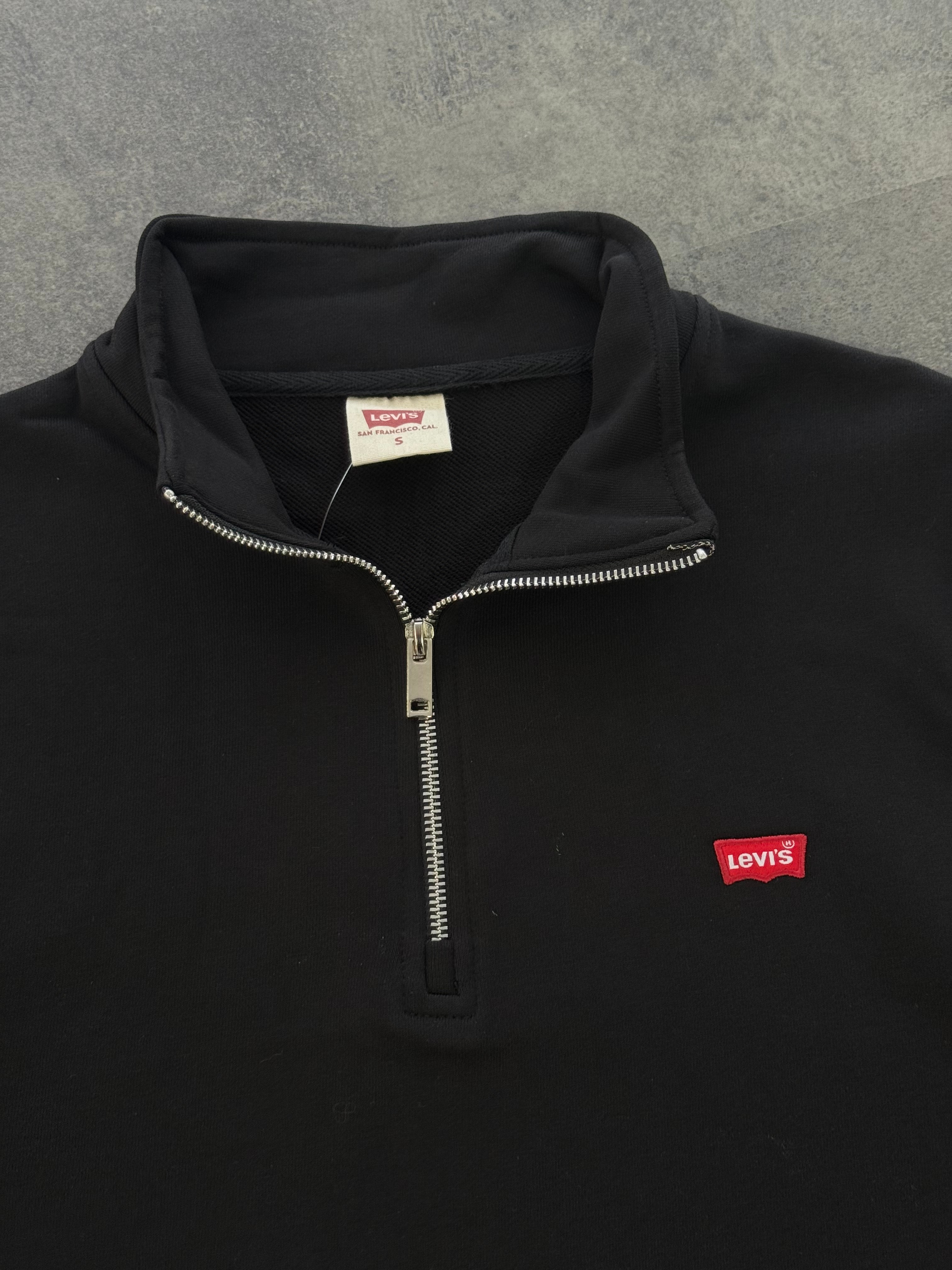 Yeni Sezon Classic Yarım Fermuarlı Basic Mini Logo Sweatshirt