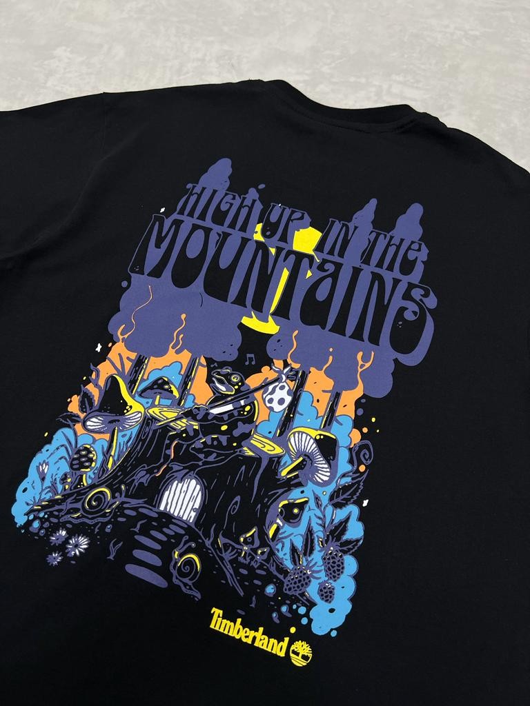 High Up In The Mountains Black T-shirt 