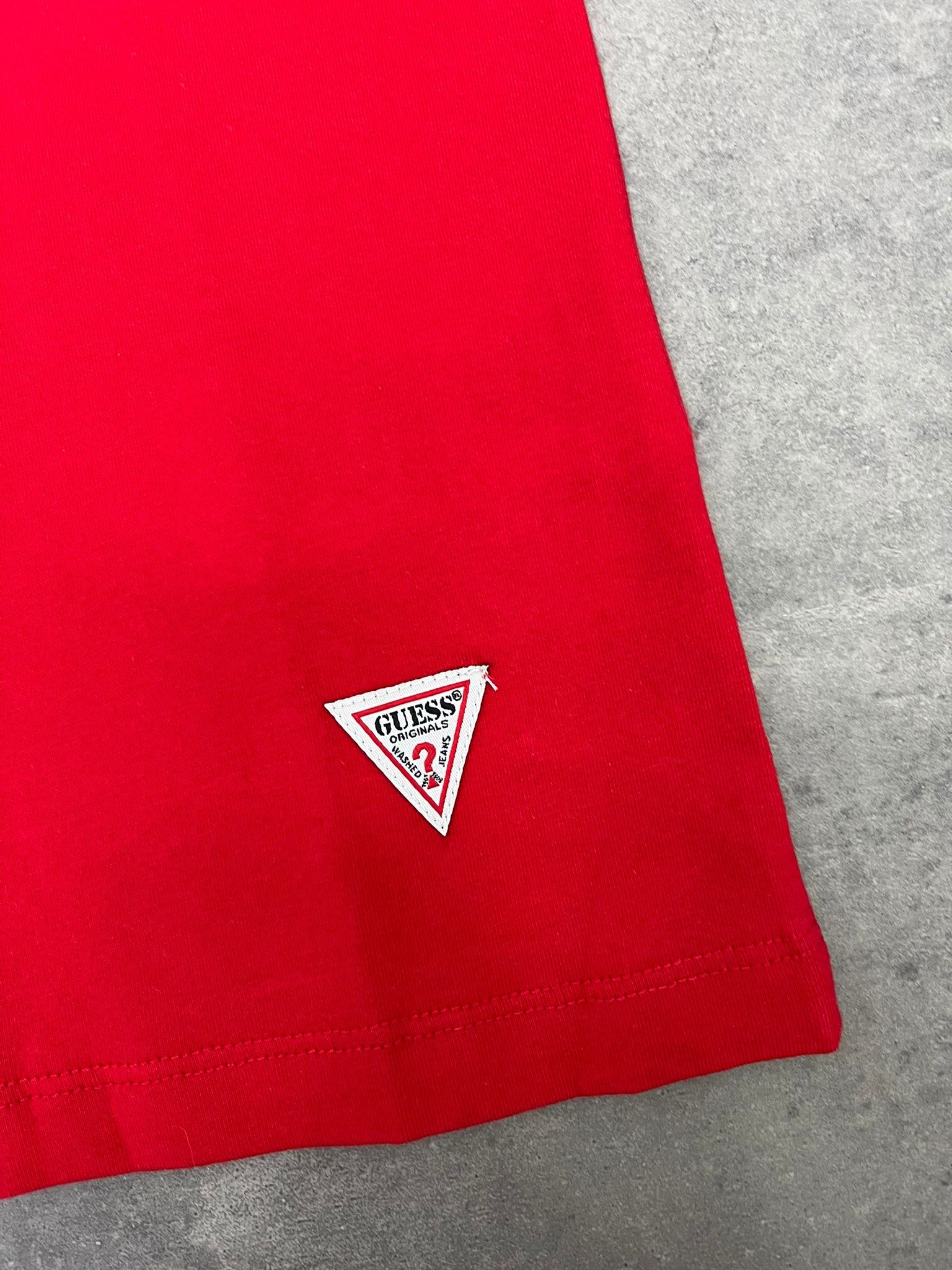 Yeni Sezon Ton To Tone  Mid Icon Logo Red T-shirt