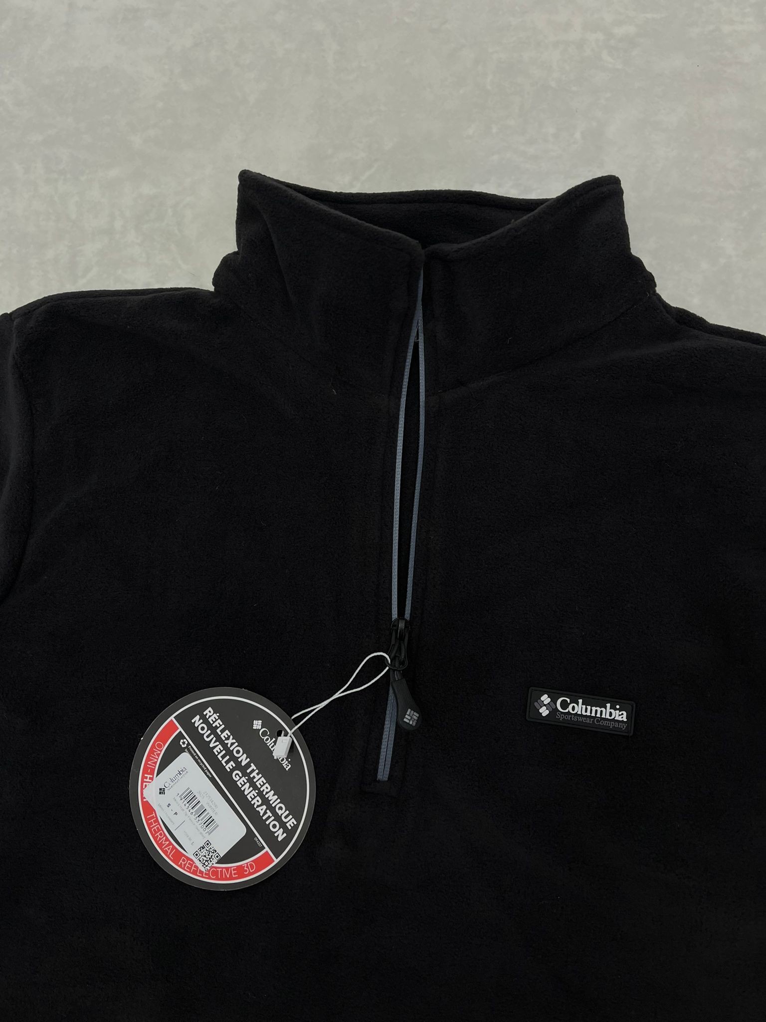 Yarım Fermuarlı Classic Patch Logo Black  Polar