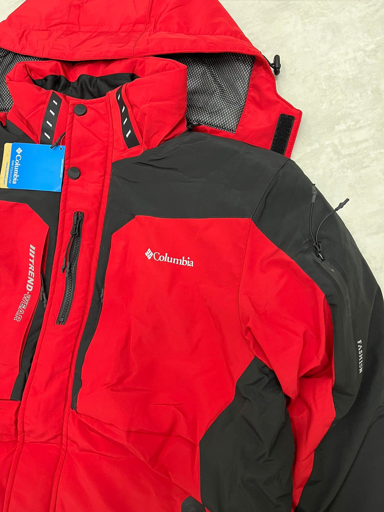 İthal WaterProof Şişme Bel Destekli Kırmızı Termal Astarlı Mont