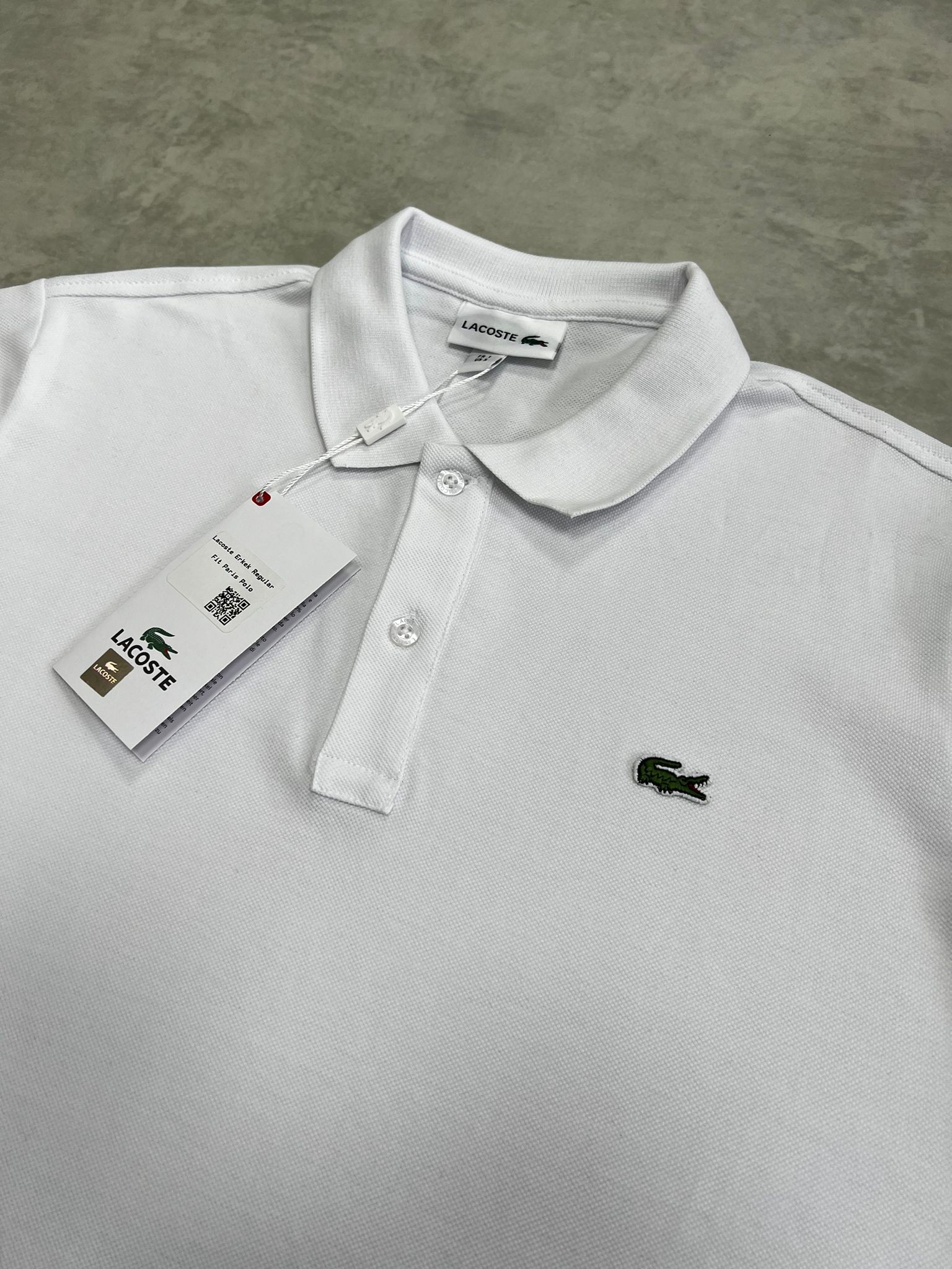 Classic Patch Mini Logo Polo Yaka White T-shirt