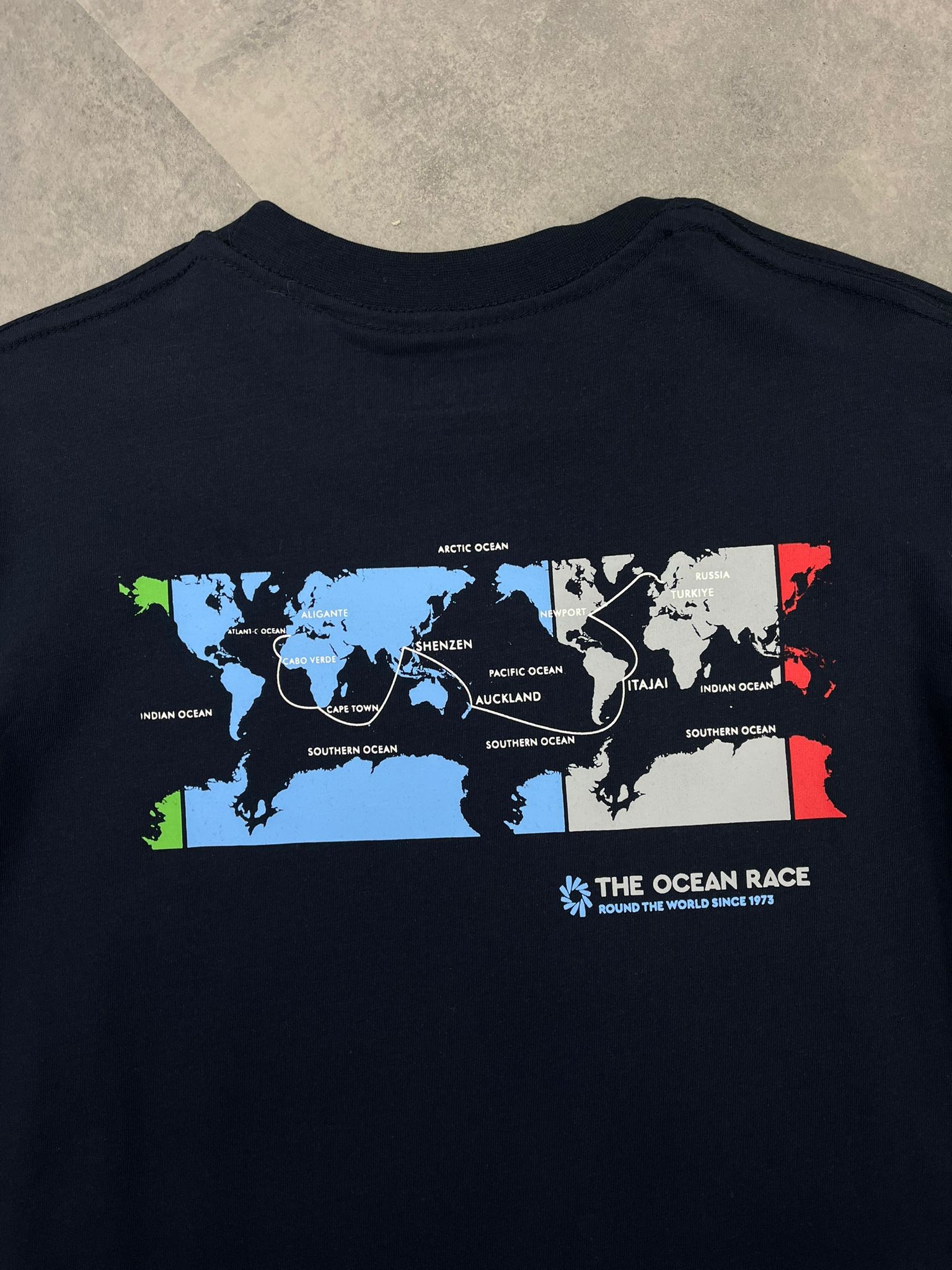 Yeni Sezon Back To Print The Ocean Race Navy Blue  T-shirt