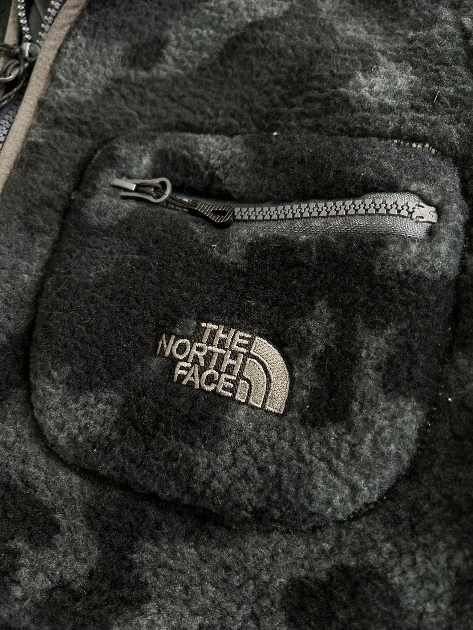 Yeni Sezon Tam Fermuarlı Kamuflaj Desenli Peluş Black Ceket 