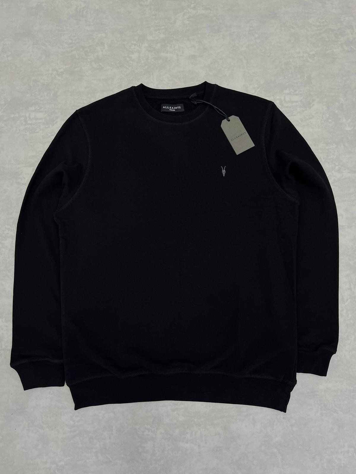 Yeni Sezon  Basic Mini Logo Black Sweatshirt