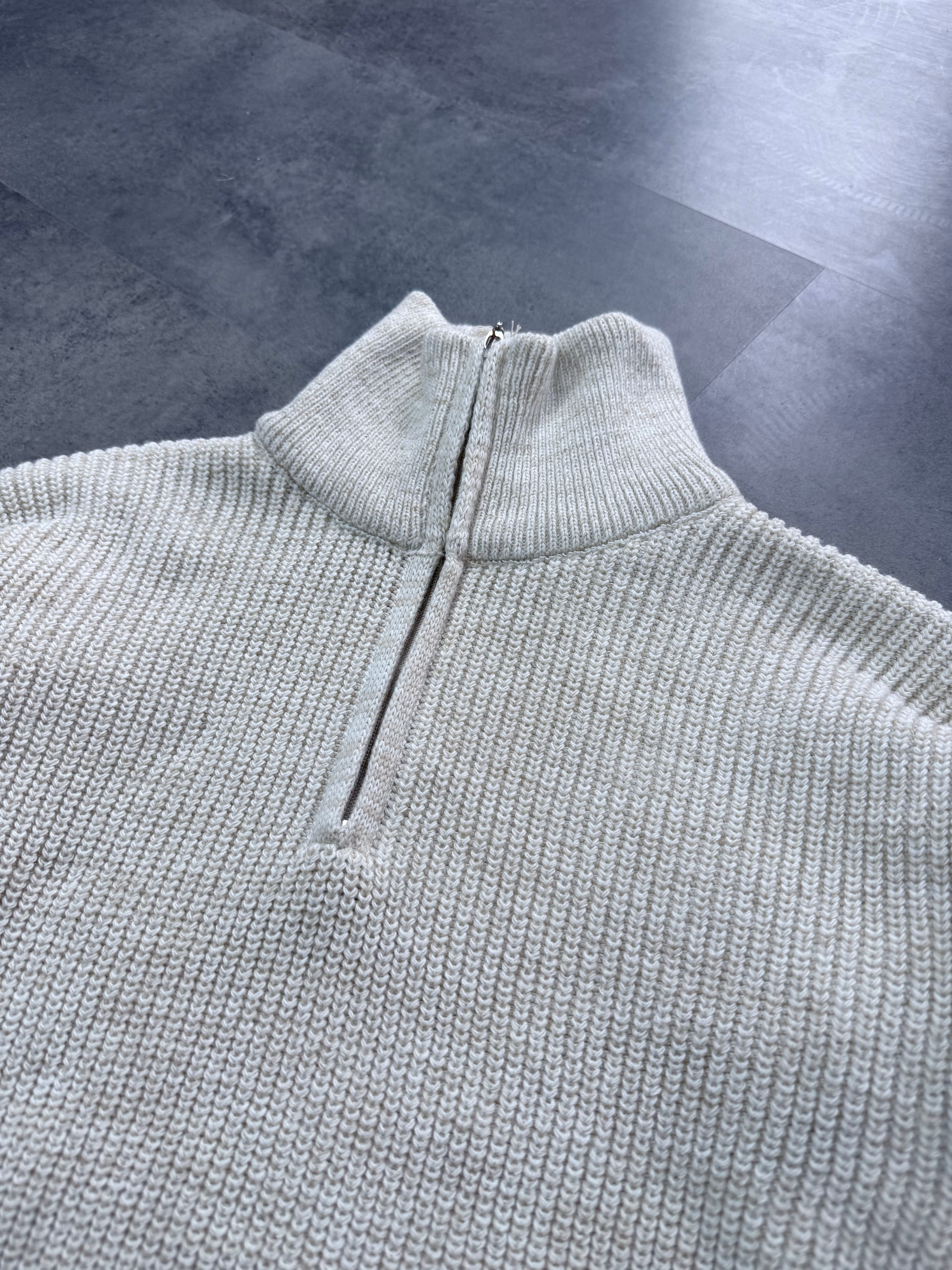 Yeni Sezon Yarım Fermuarlı Özel Örgü Yün Kazak