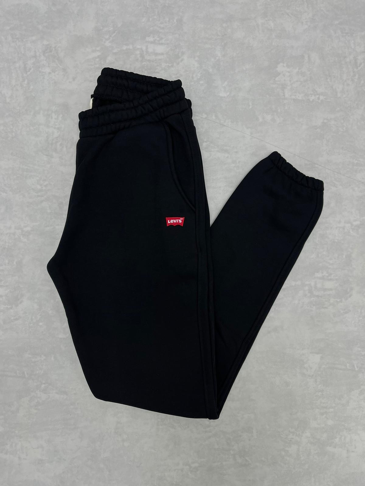 Kışlık Kalın Kumaş Black Nakış Logo Jogger
