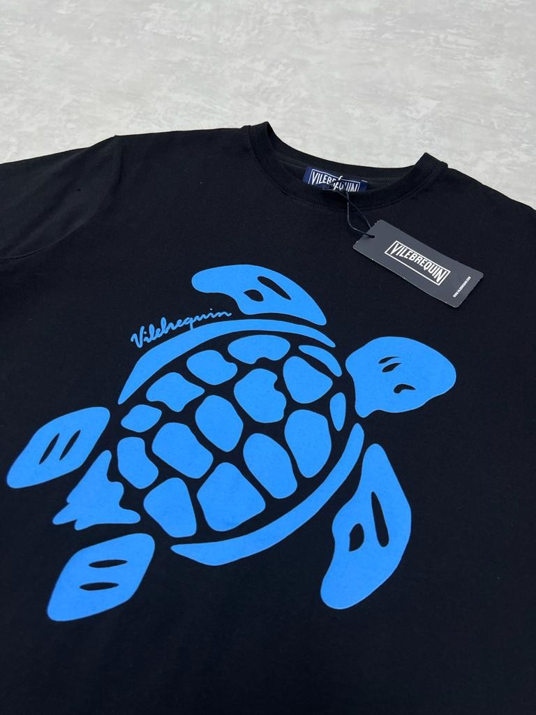 Turtle Printed Icon Mid Black T-shirt