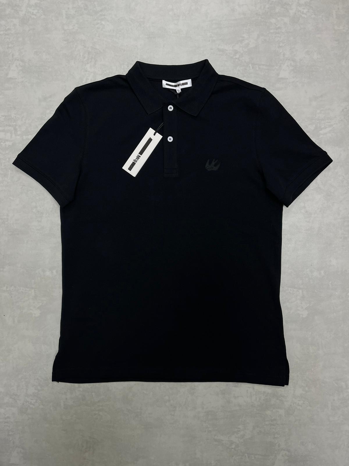 Classic Ceest Logo Basic Black Polo Yaka T-shirt