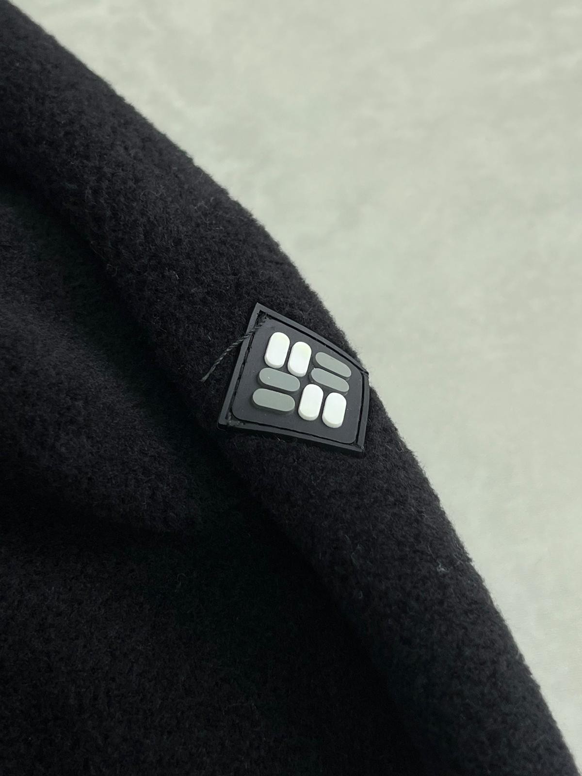 Tam Fermuarlı Mini Patch Logo Classic Sportswear C. Black Polar