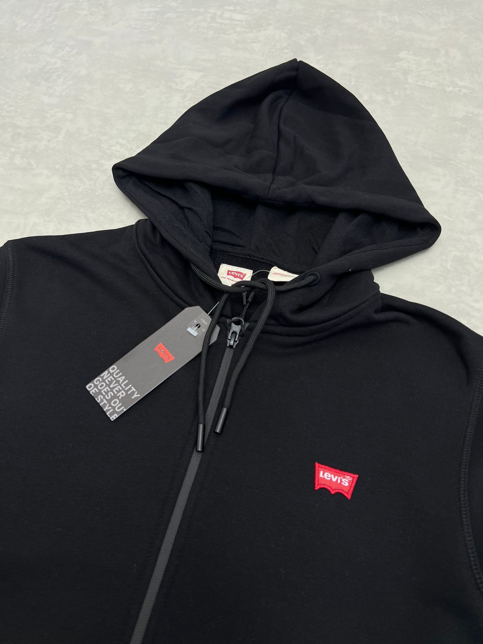 Tam Fermuarlı Patch Mini Logo Black  Ceket