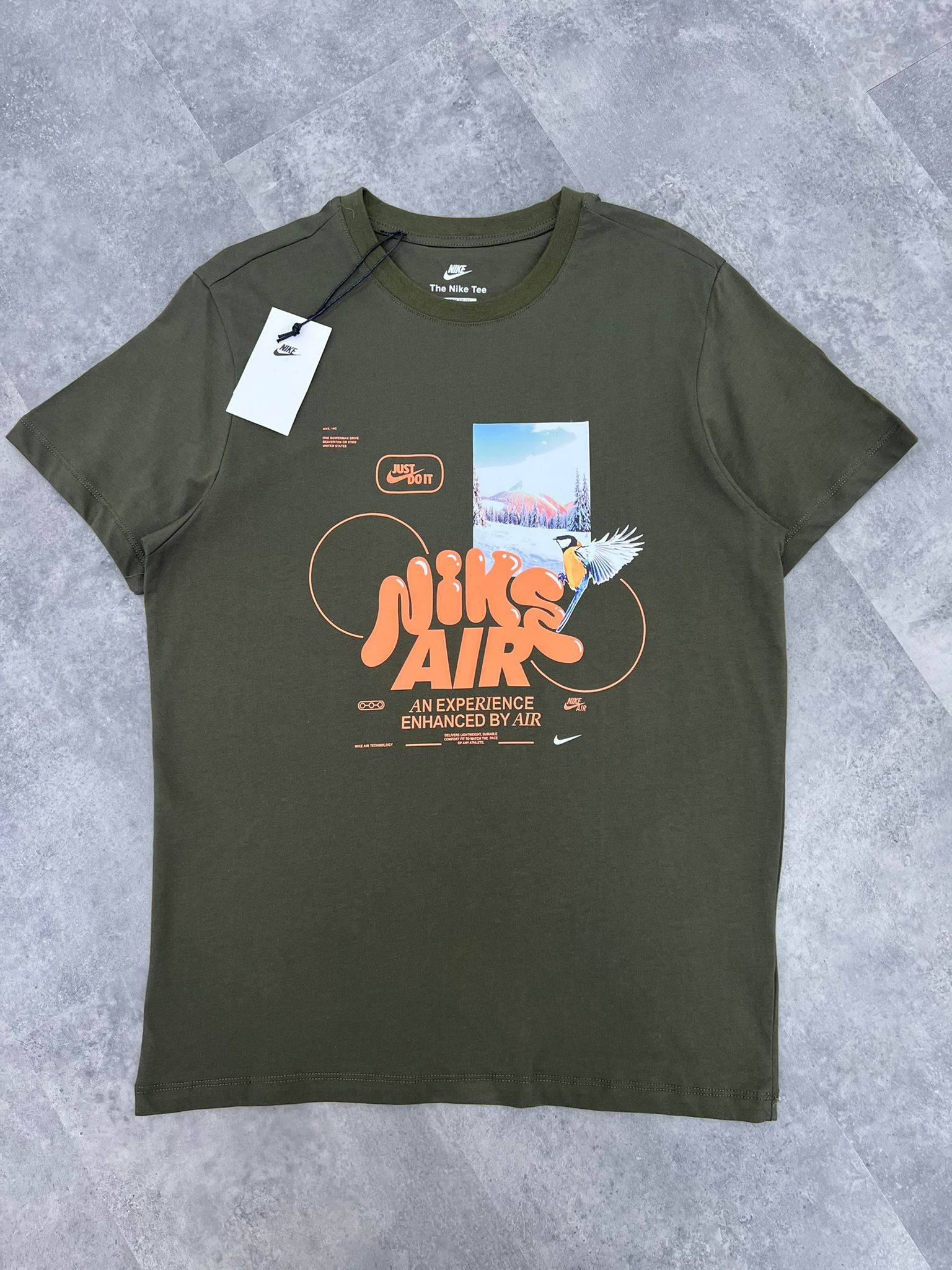 Yeni Sezon Mid Icon Air Experience Haki  T-shirt