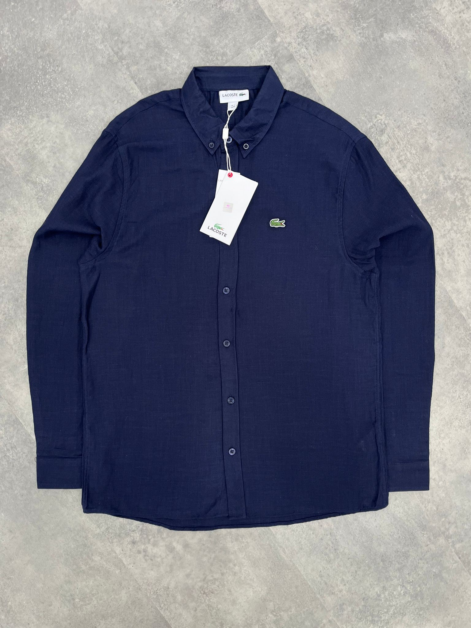 Yeni Sezon Yazlık Keten Navy Blue  Gömlek