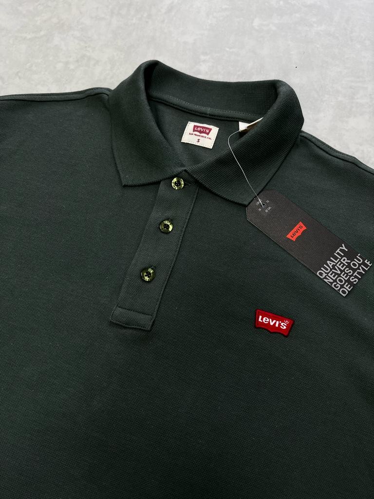 Classic Logo Basic Haki Polo Yaka T-shirt