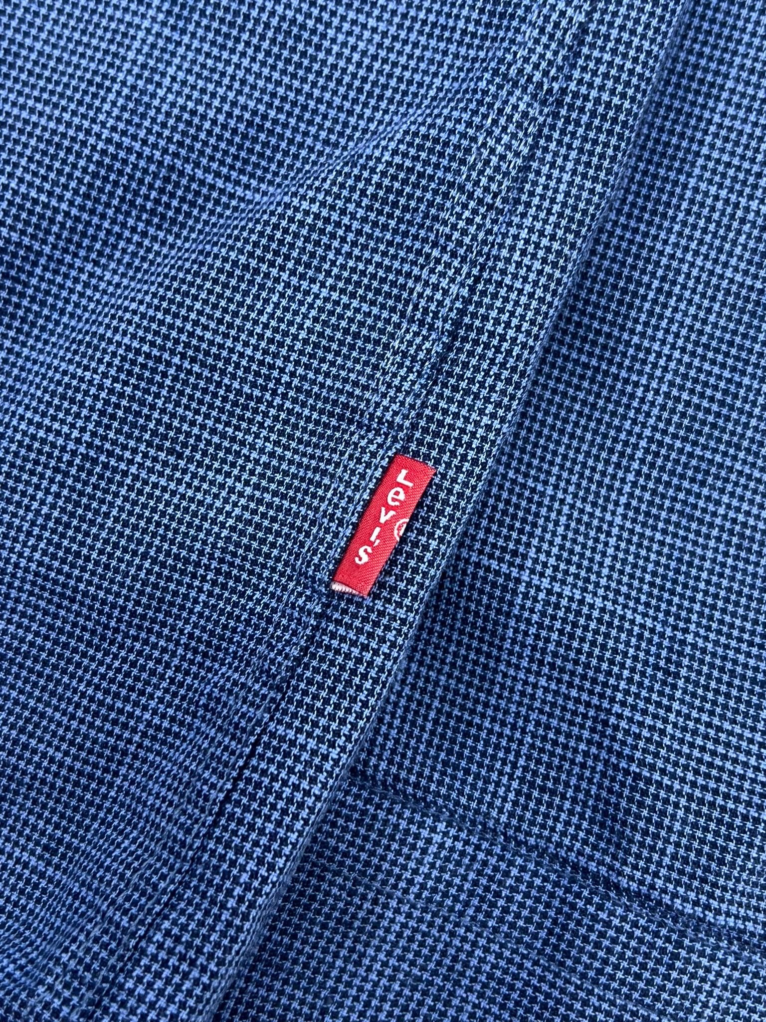 Yeni Sezon Organik Pamuk Ekoseli Navy Blue Gömlek