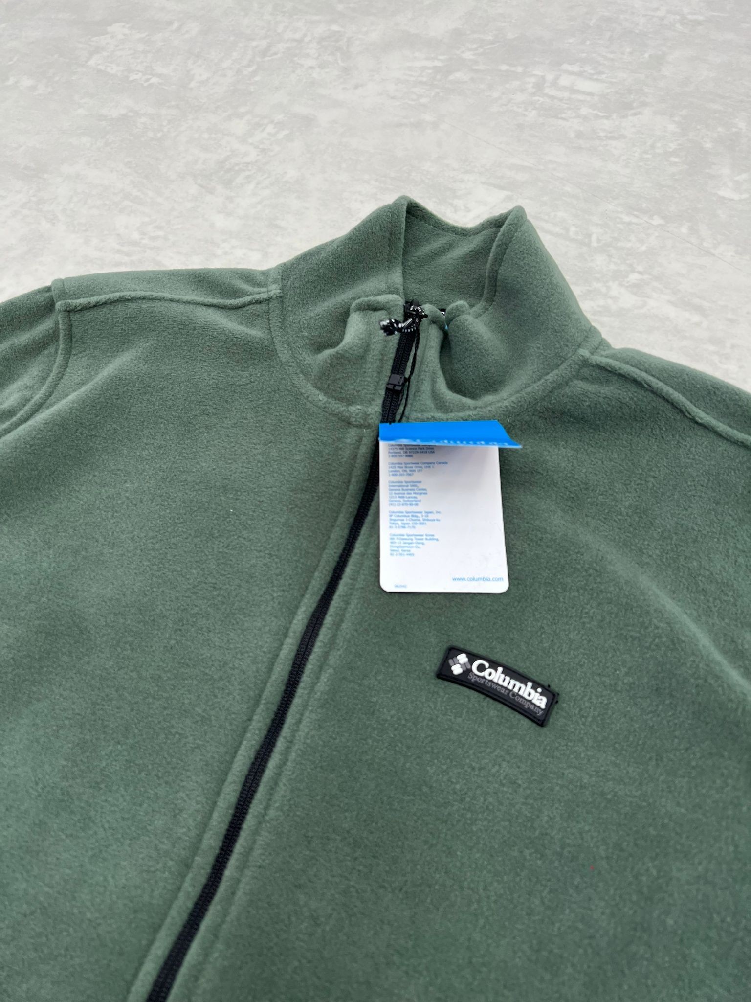Tam Fermuarlı Classic Sportswear C. Haki Polar