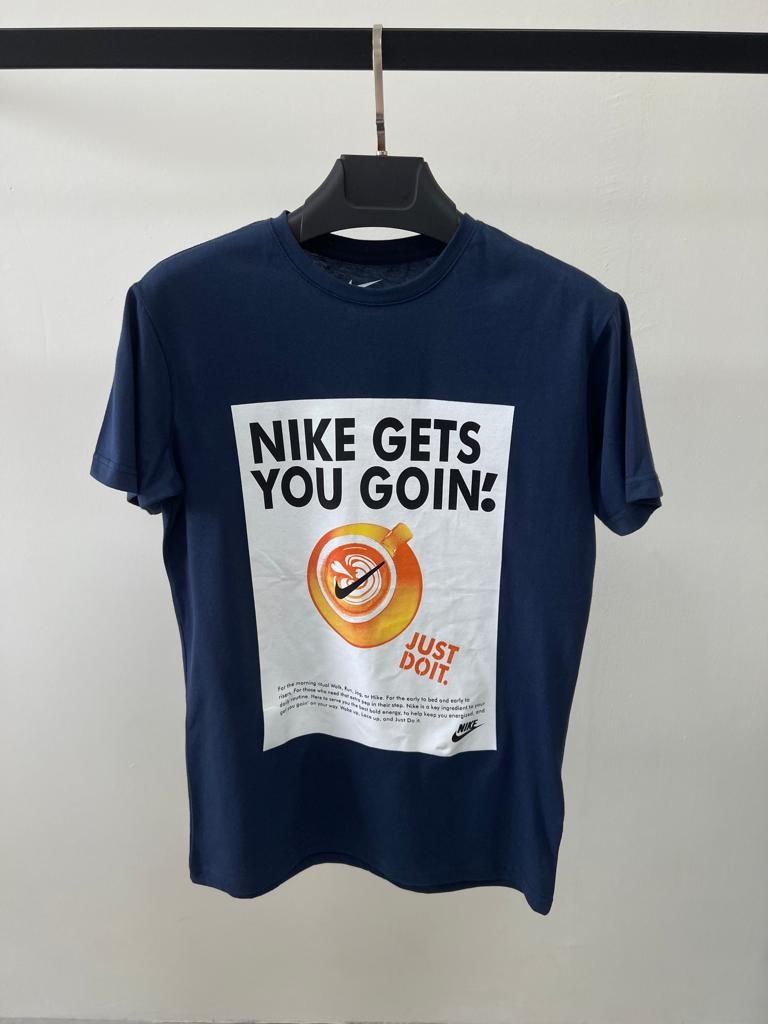 Coffee Print  Just Do It Lacivert T-shirt